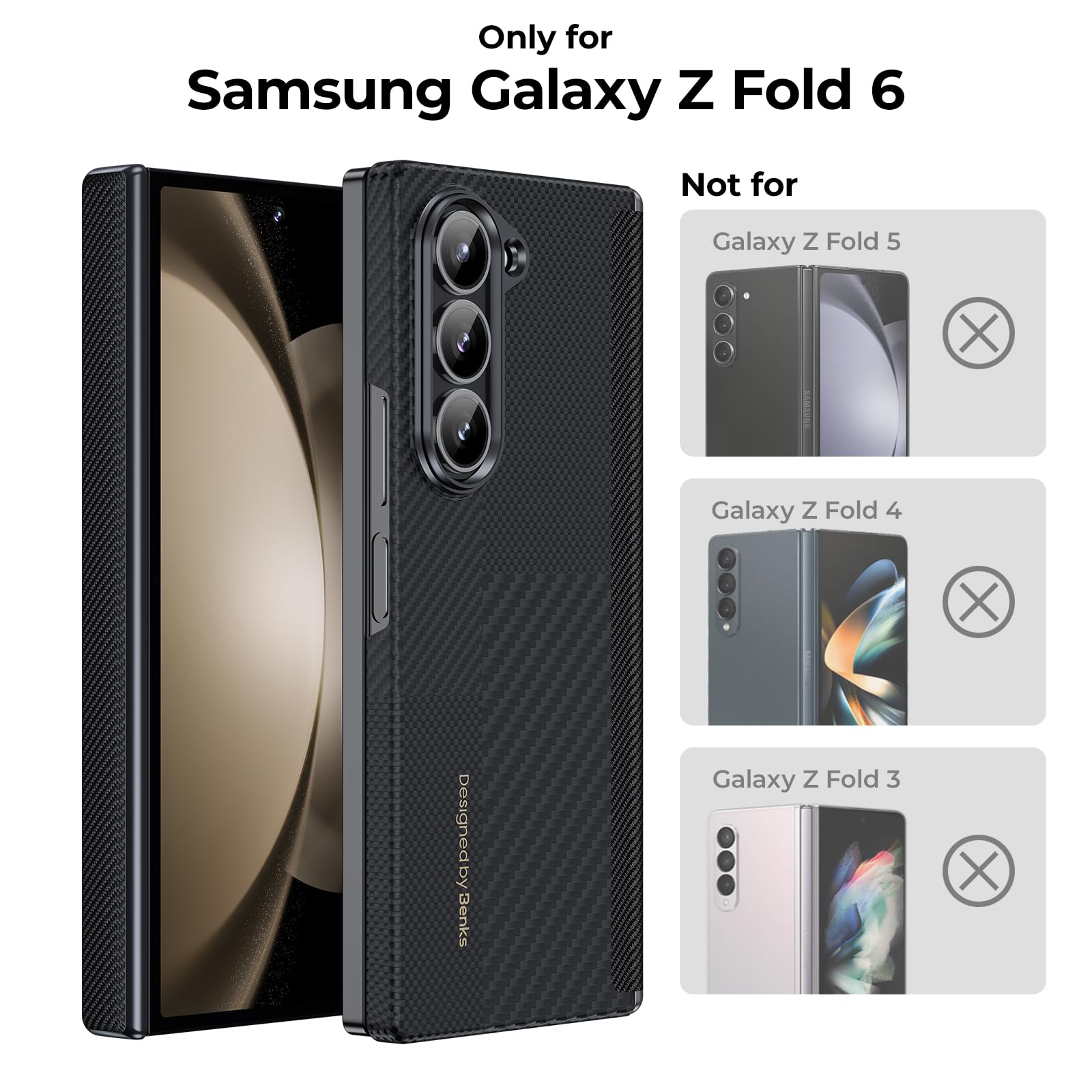 Foto 8 pulgar | Funda Benks Montage Armorair para Galaxy Z Fold 6 con Bisagra - Venta Internacional