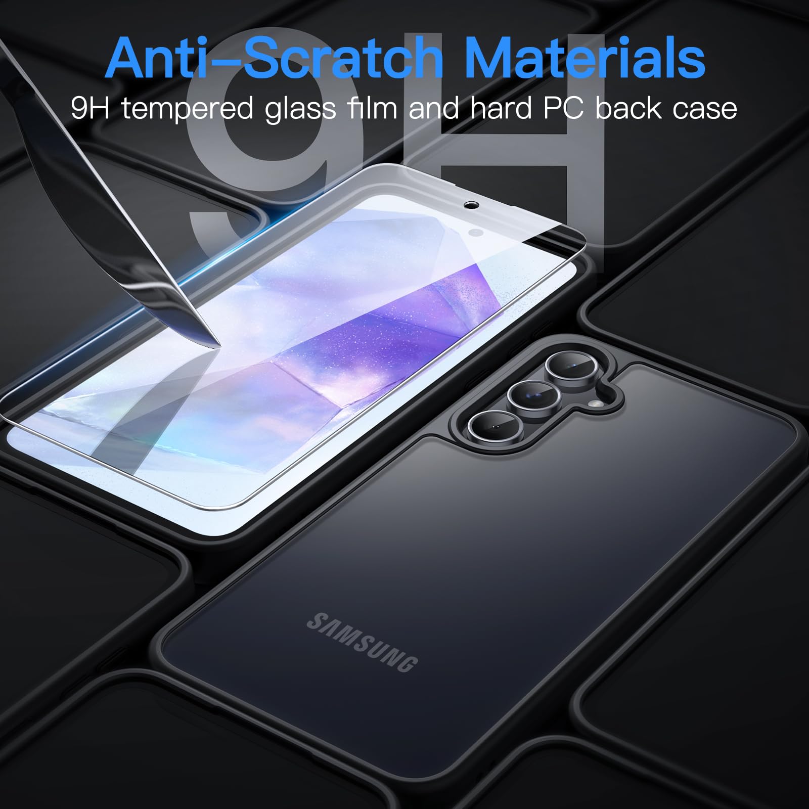 Foto 6 pulgar | Funda Jetech 3 en 1 Mate con 2 Cristales para Samsung Galaxy A55 5g - Venta Internacional