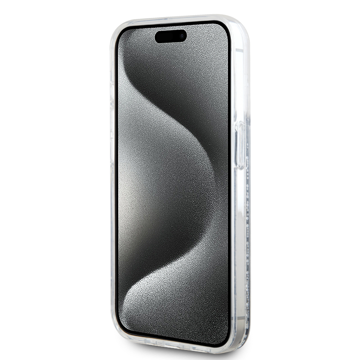 Foto 6 pulgar | Funda Karl Lagerfeld Glitter K&c Para iPhone 15 Pro