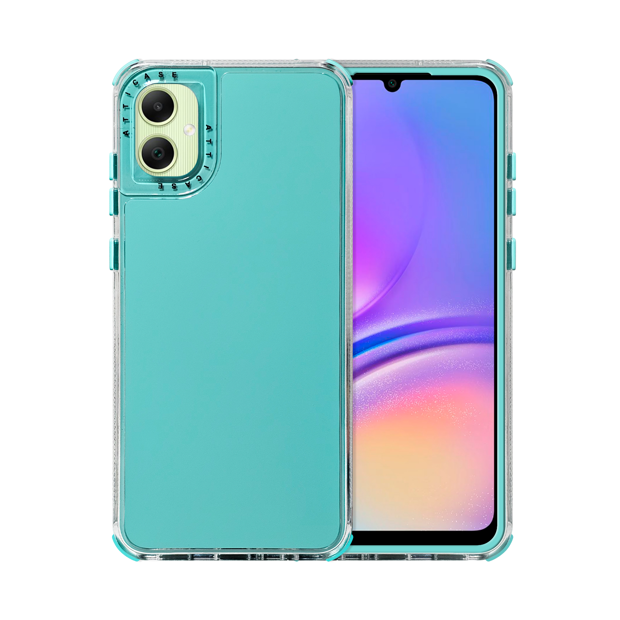 Foto 2 pulgar | Funda Uso Rudo Rainbow Paint Menta Para Samsung A05 Color Menta
