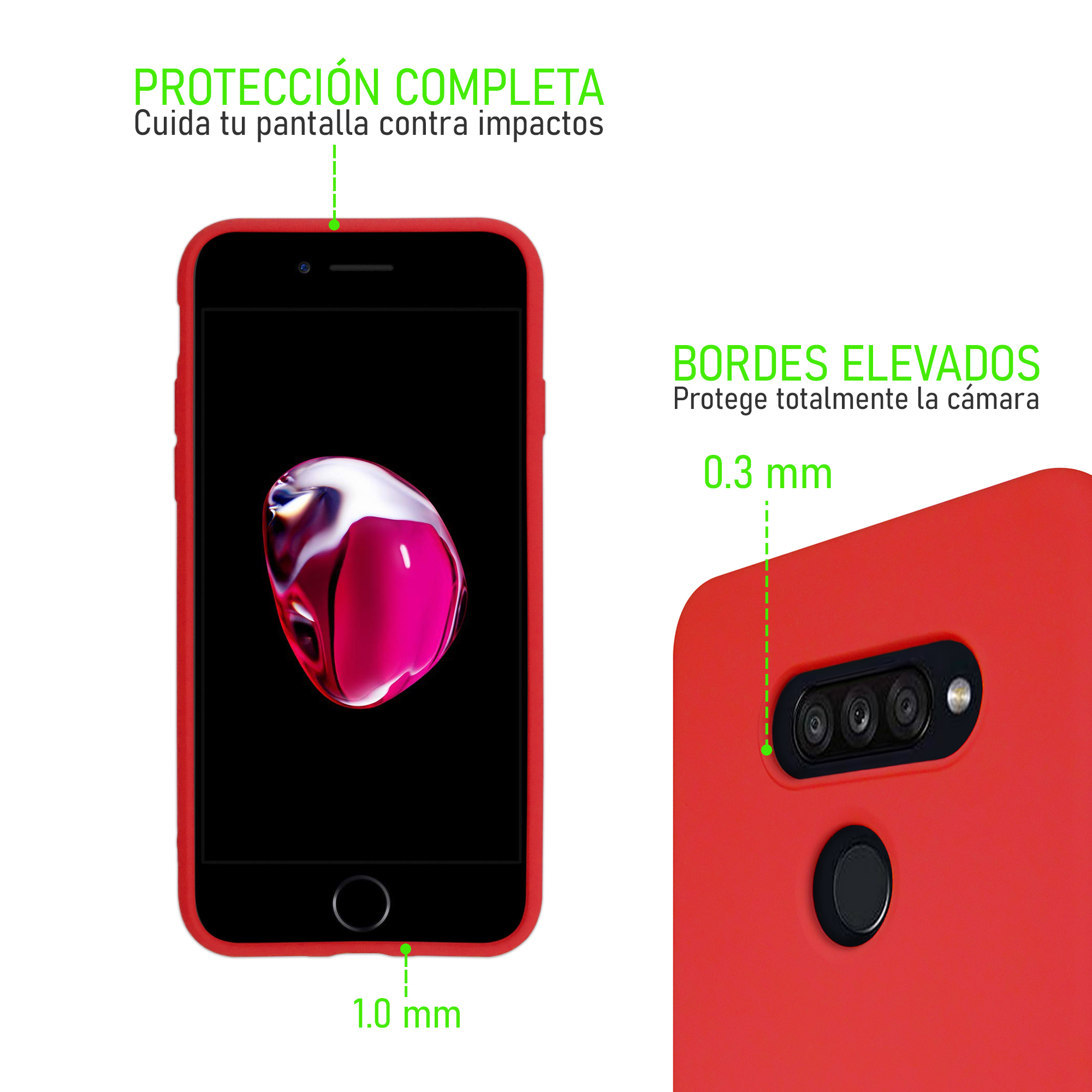 Foto 3 pulgar | Funda Molan Cano Silicon Case Rojo Para Oppo Reno 11 5g