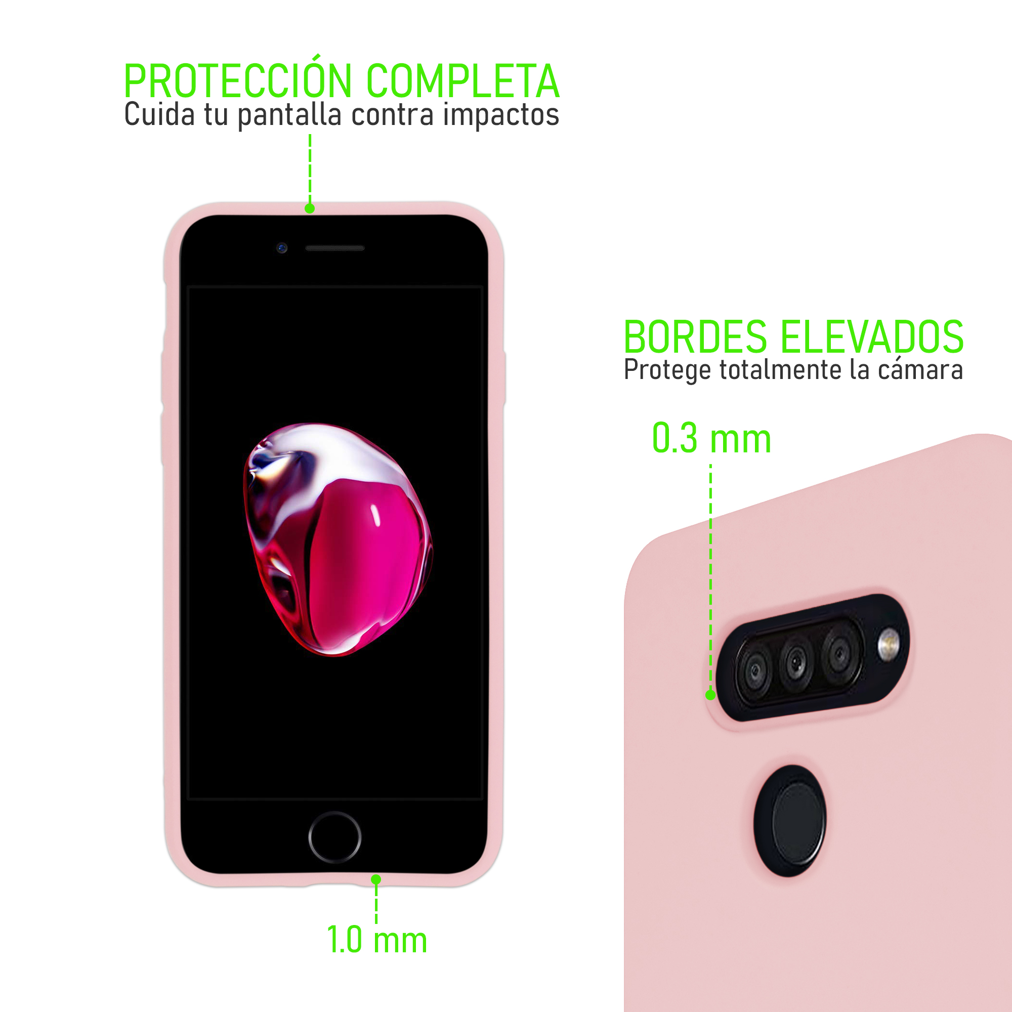 Foto 3 pulgar | Funda Molan Cano Silicon Case Rosa Para Oppo A38