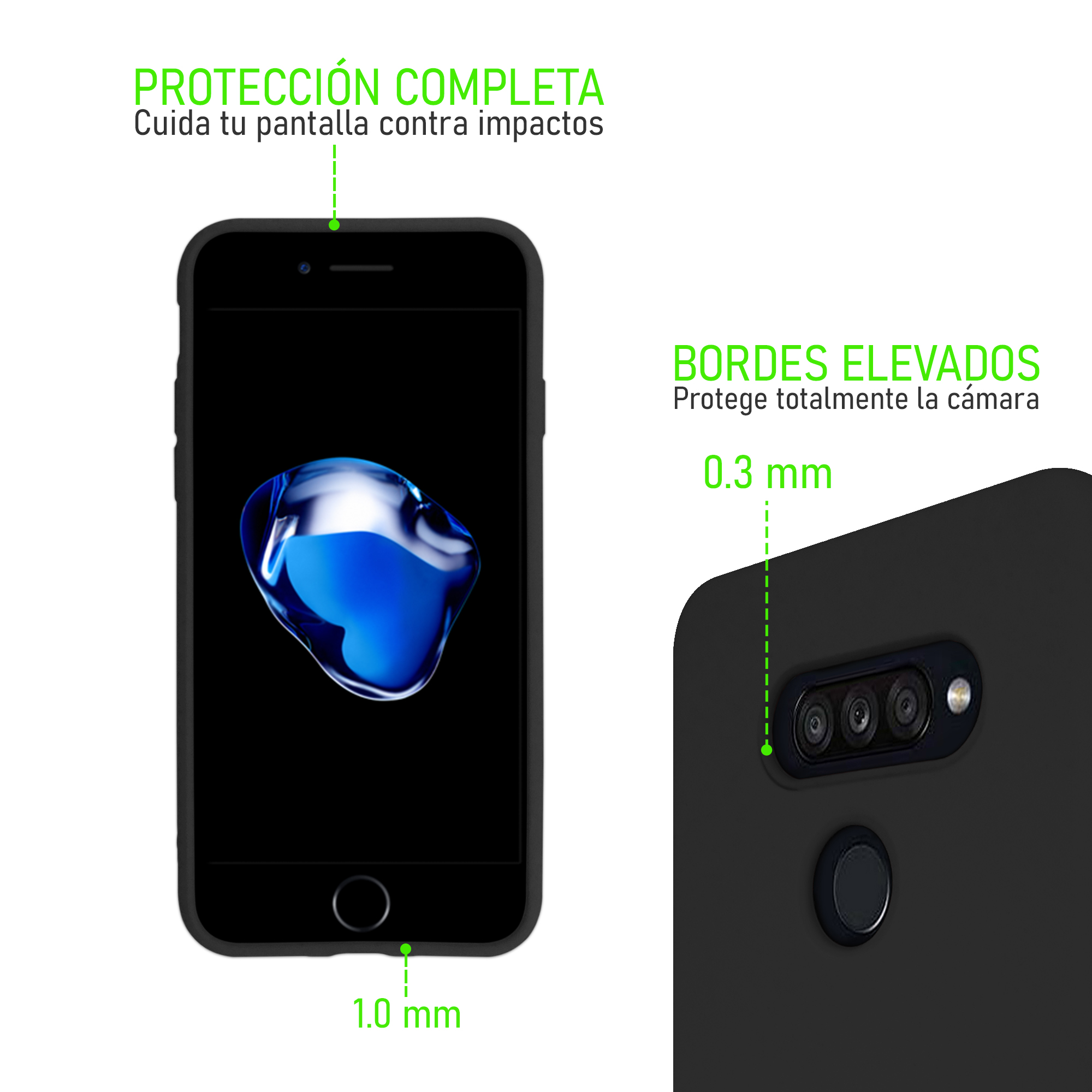Foto 3 pulgar | Funda Molan Cano Silicon Case Negro Para Honor X8b