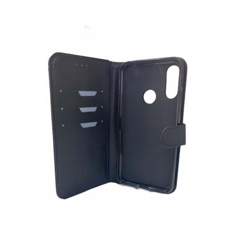 Foto 3 pulgar | Funda Con Tapa Para Huawei Y6 2019, Piel Sintética, Color Negro - Venta Internacional.