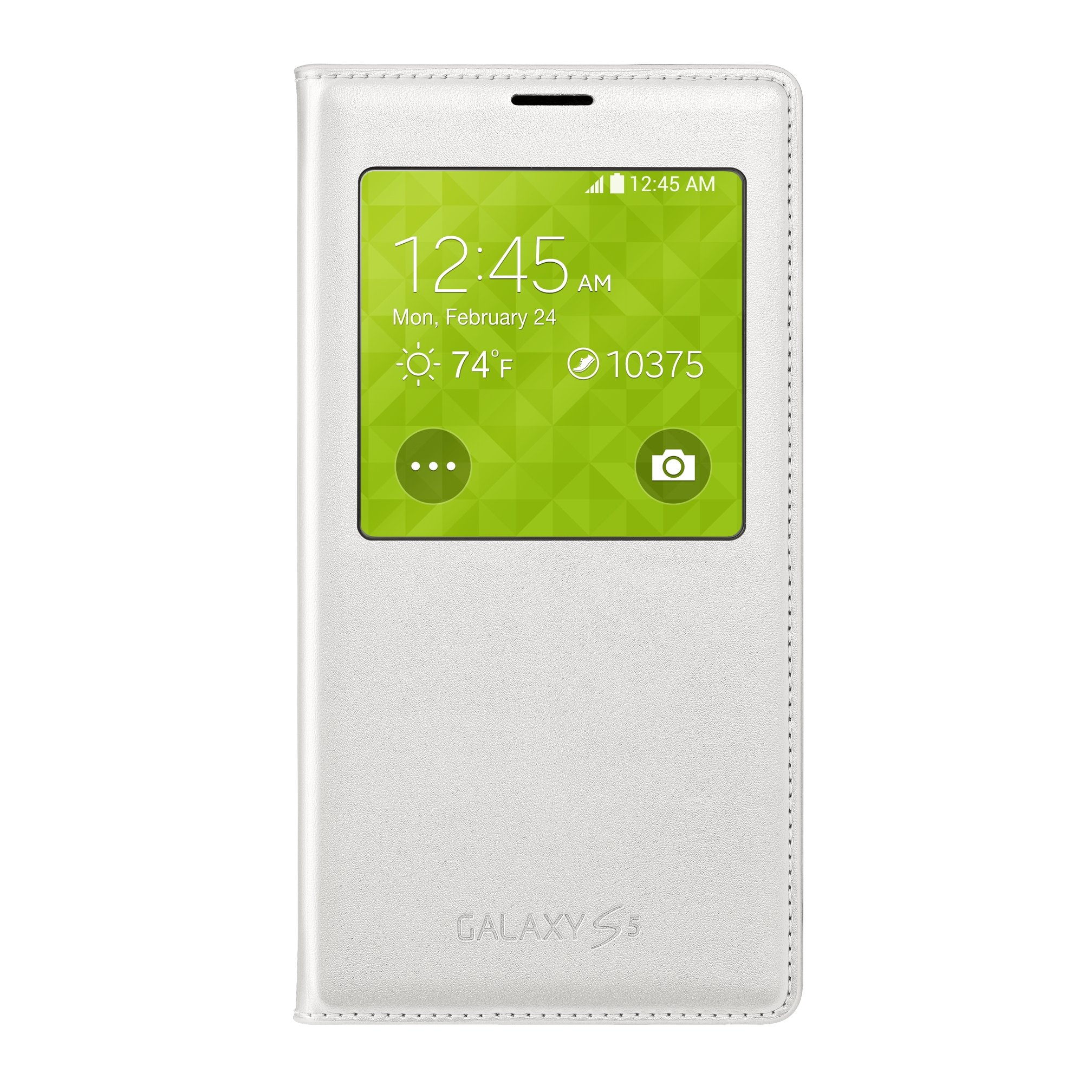 Funda Tipo Folio Para Samsung Galaxy S5 S View, Color Blanco - Venta Internacional.