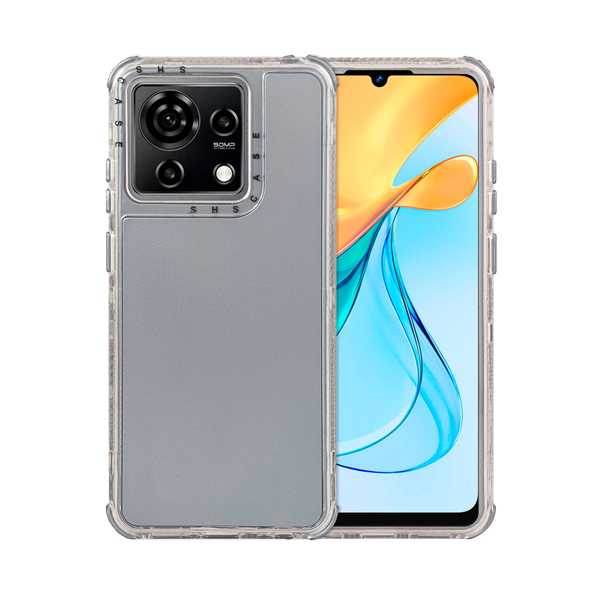 Funda Uso Rudo Rainbow 360 Plata Para Vivo V50 Vita