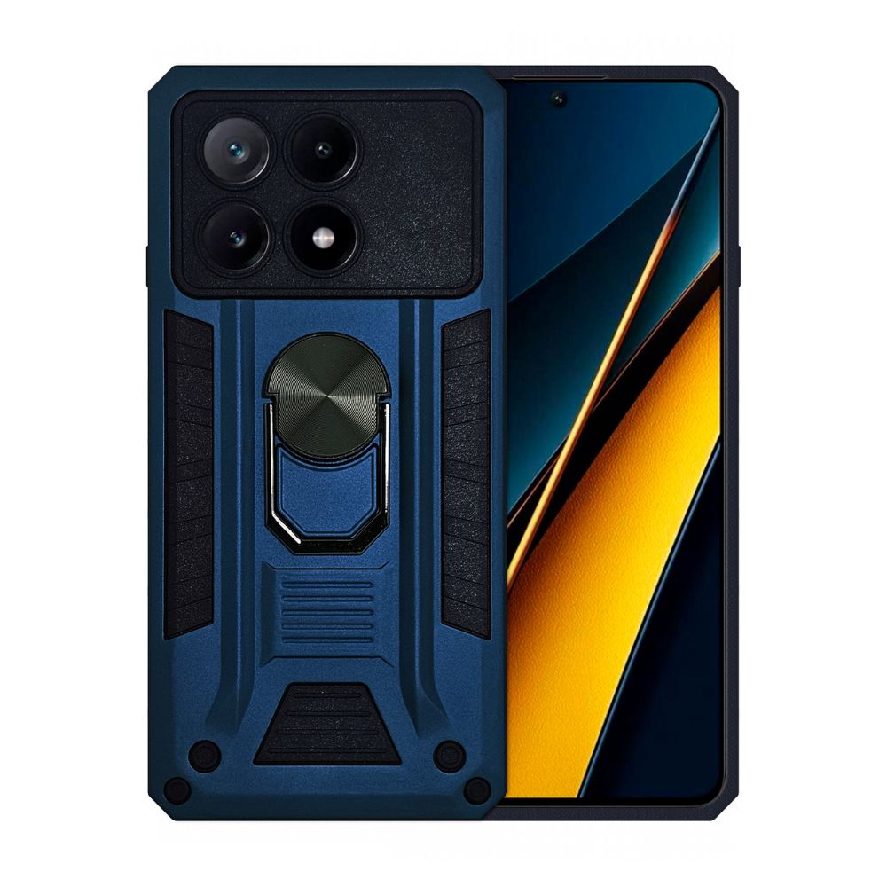 Foto 2 pulgar | Funda Uso Rudo con Anillo para Xiaomi Poco X6 Pro Azul Marino