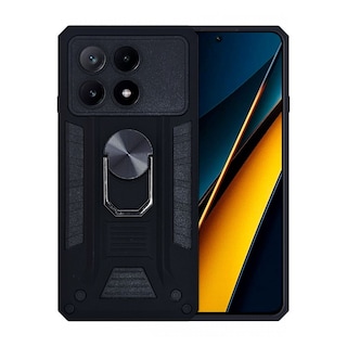 Foto 1 | Funda Uso Rudo con Anillo para Xiaomi Poco X6 Pro Negro