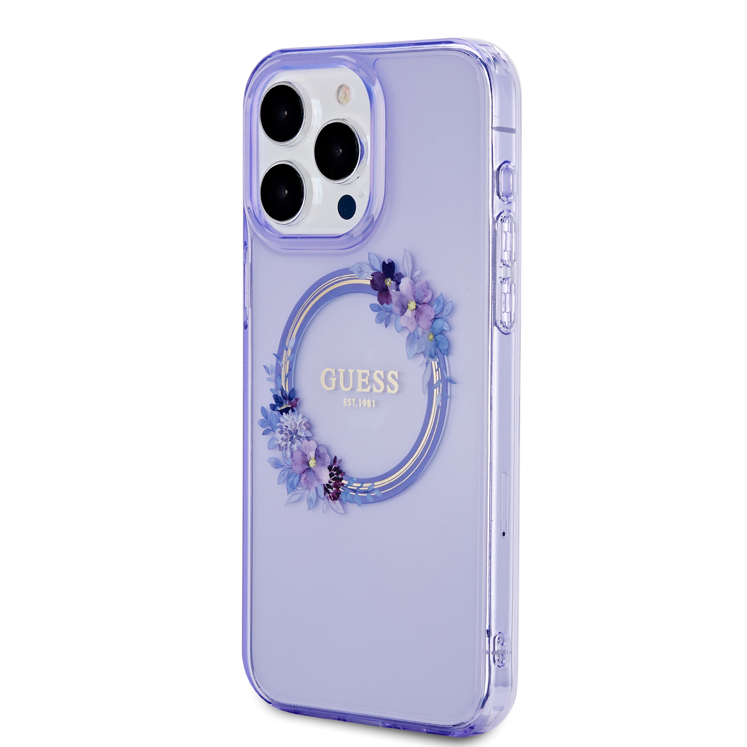 Foto 3 pulgar | Funda Guess Flores Con Magsafe Para Iphone 14 Pro Max - Mdo