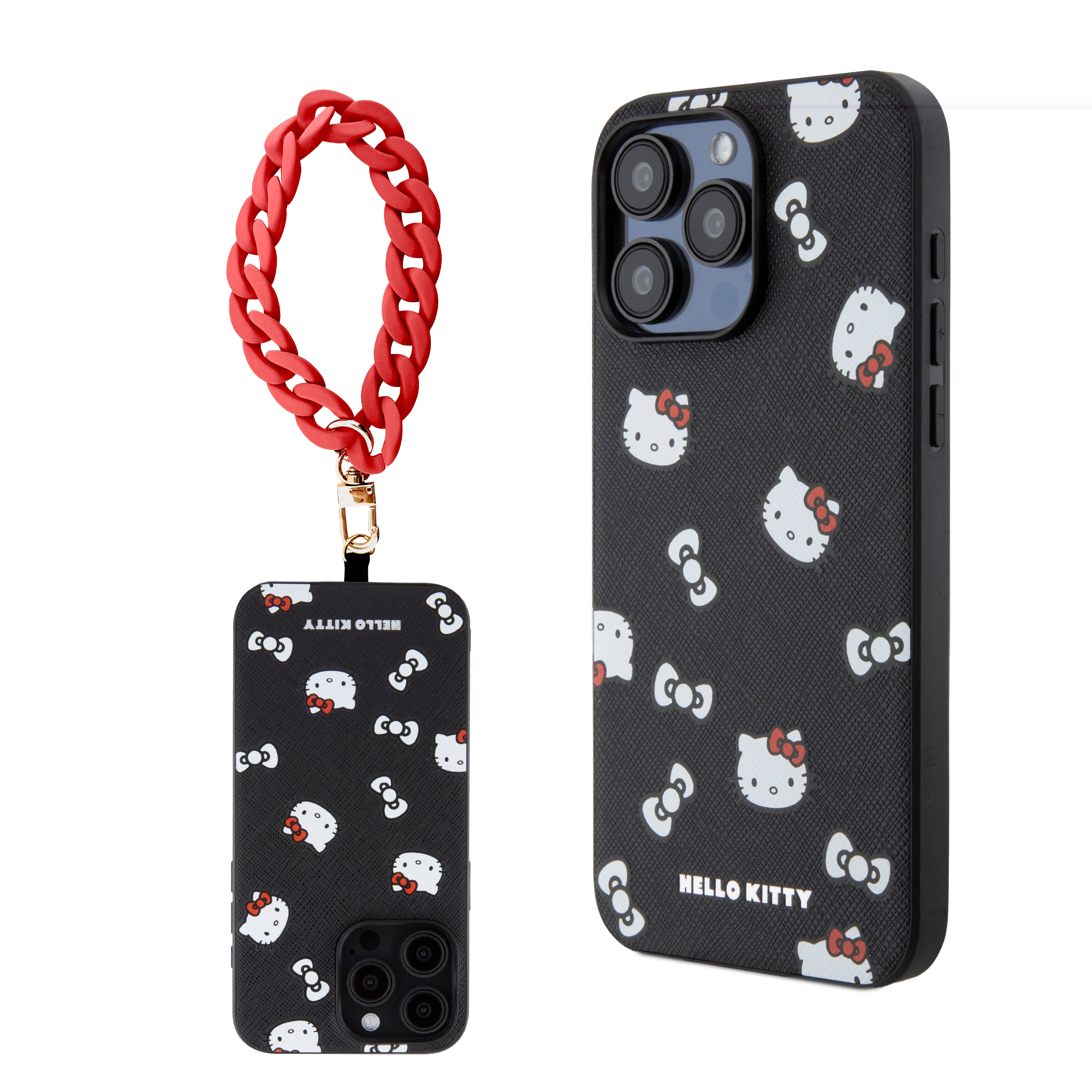 Foto 2 pulgar | Funda Hello Kitty Con Correa Para Iphone 15 Pro Max - Negro