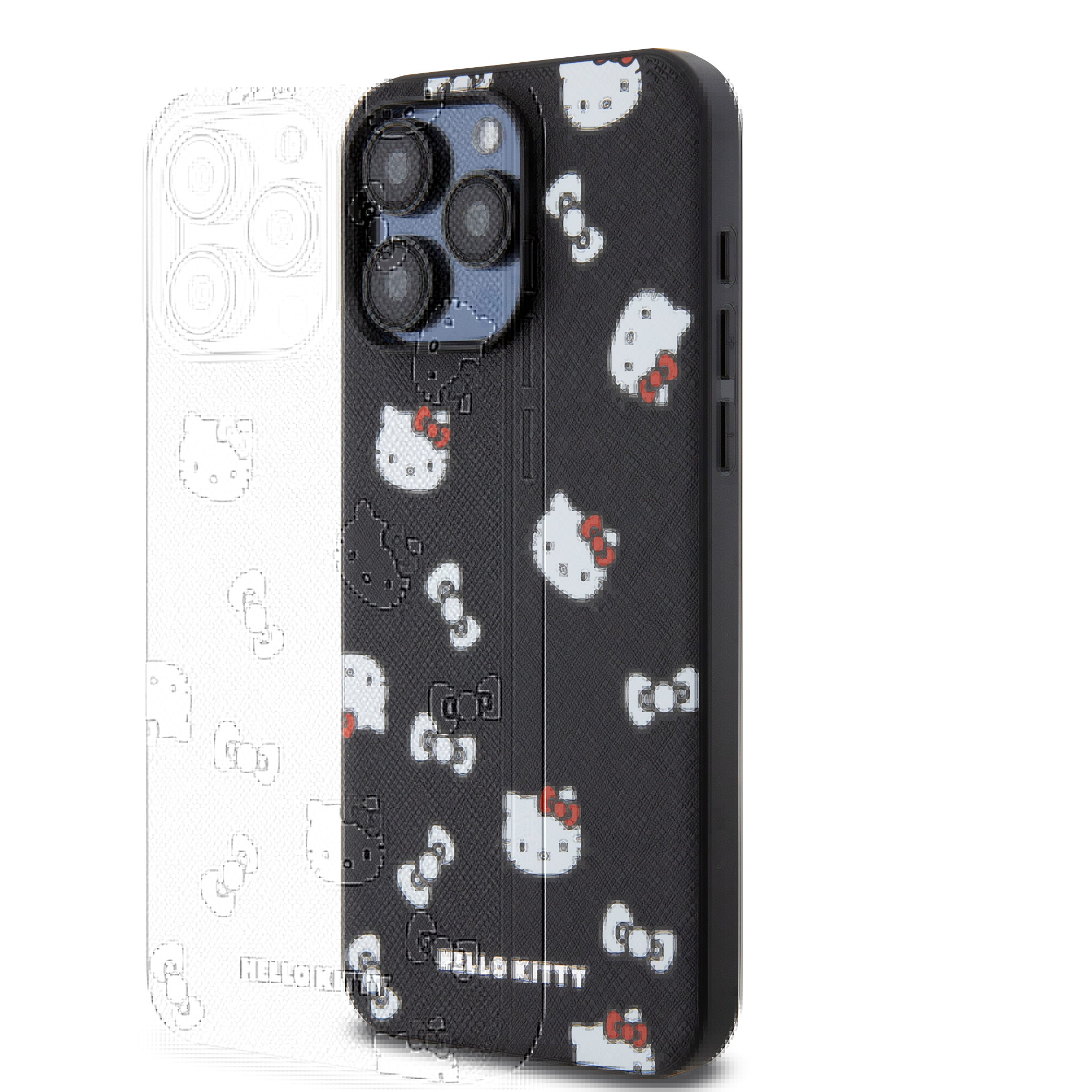 Foto 3 pulgar | Funda Hello Kitty Con Correa Para Iphone 15 Pro Max - Negro