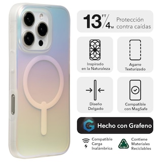 Foto 2 | Funda Zagg Milan Tornasol Con Magsafe Para Iphone 16 Pro Max