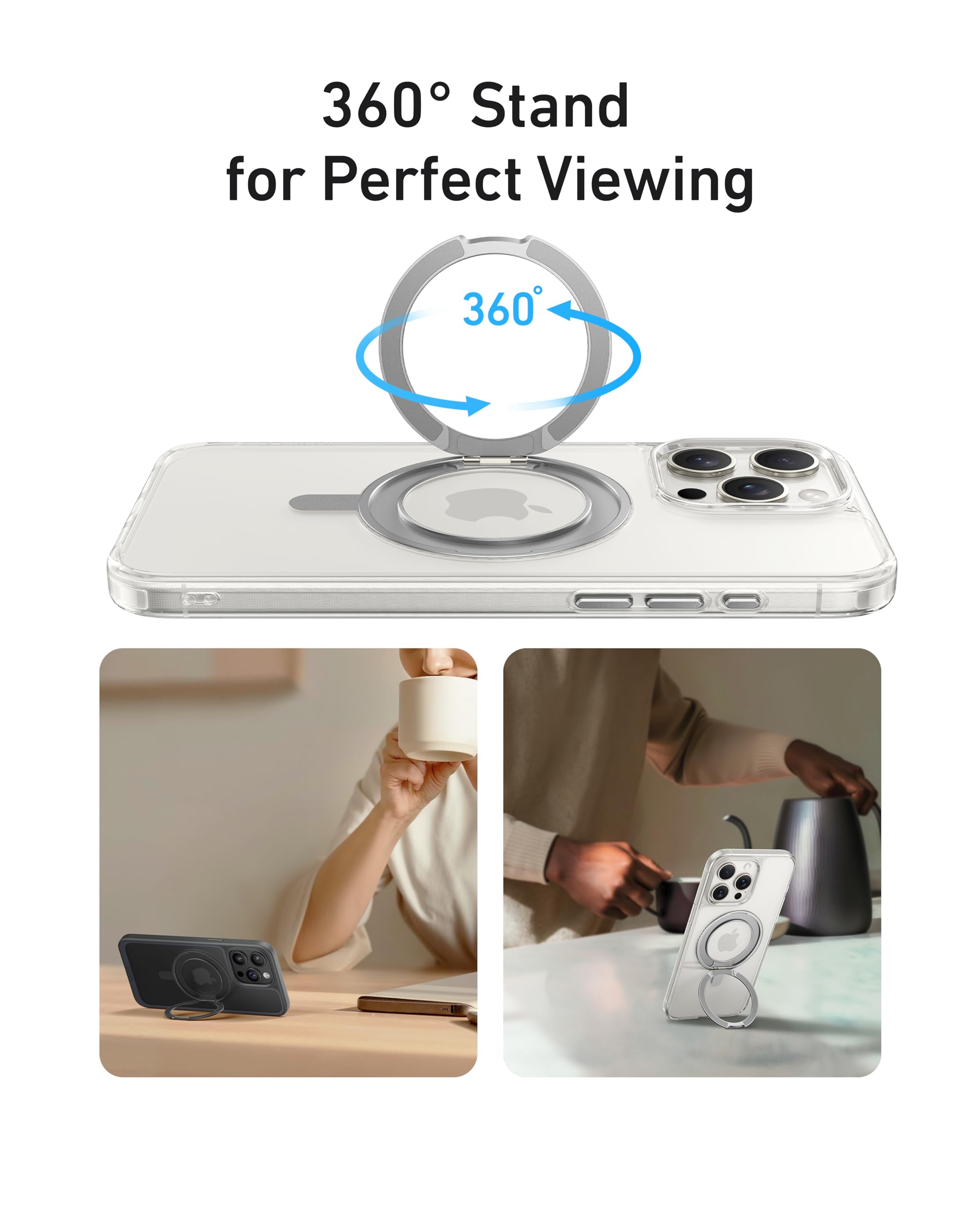 Foto 3 pulgar | Funda Para Teléfono Anker Ultra Magnetic Con Soporte Anular De 360° Para Iphone 15 - Venta Internacional.