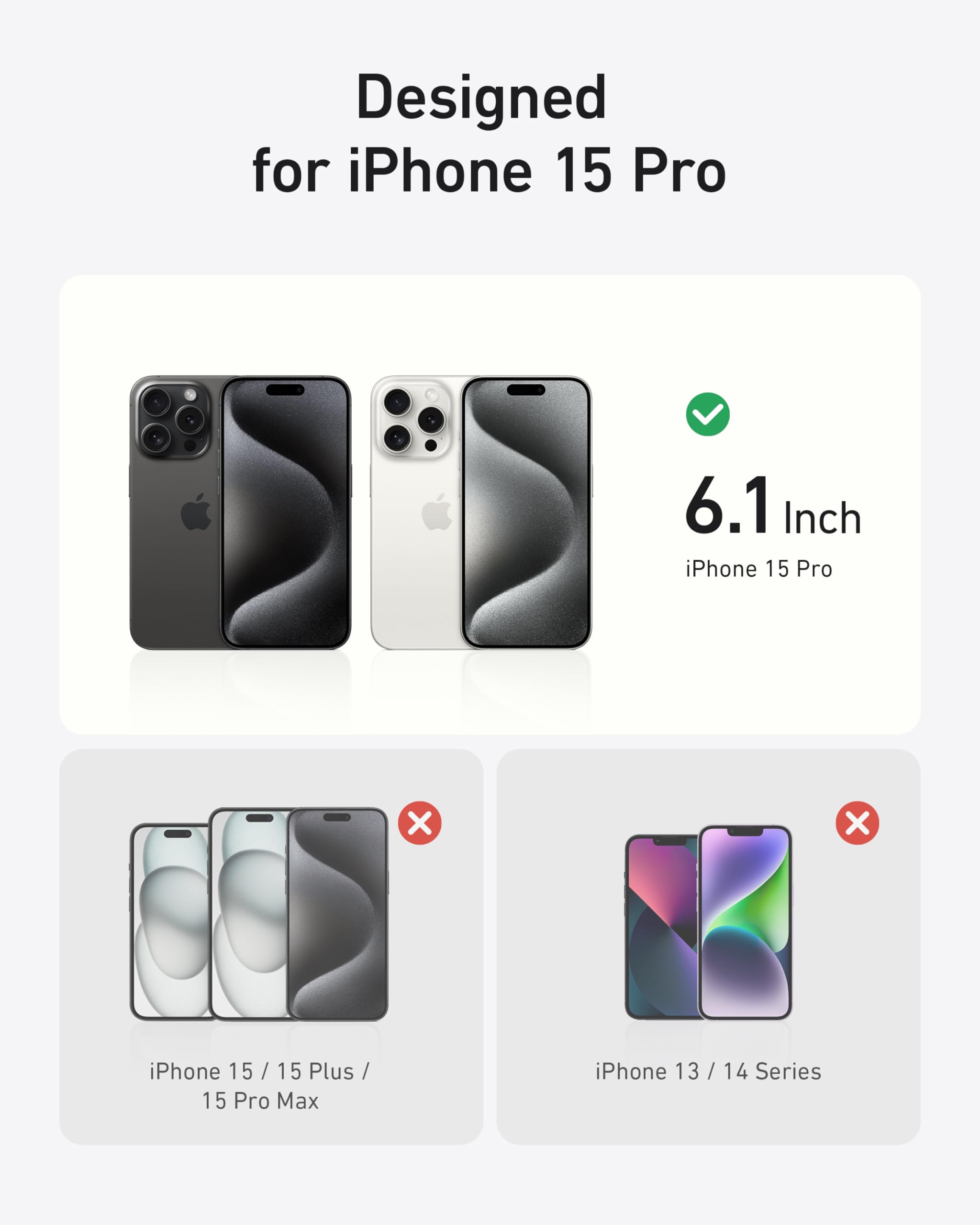 Foto 7 pulgar | Funda Con Forma De Anillo Magnético Anker Para Iphone 15 Pro, Color Azul - Venta Internacional.