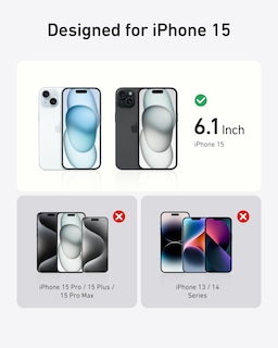 Foto 7 | Funda De Teléfono Anker Maggo Maggo Magnetic Mate Para Iphone 15 Negra - Venta Internacional.