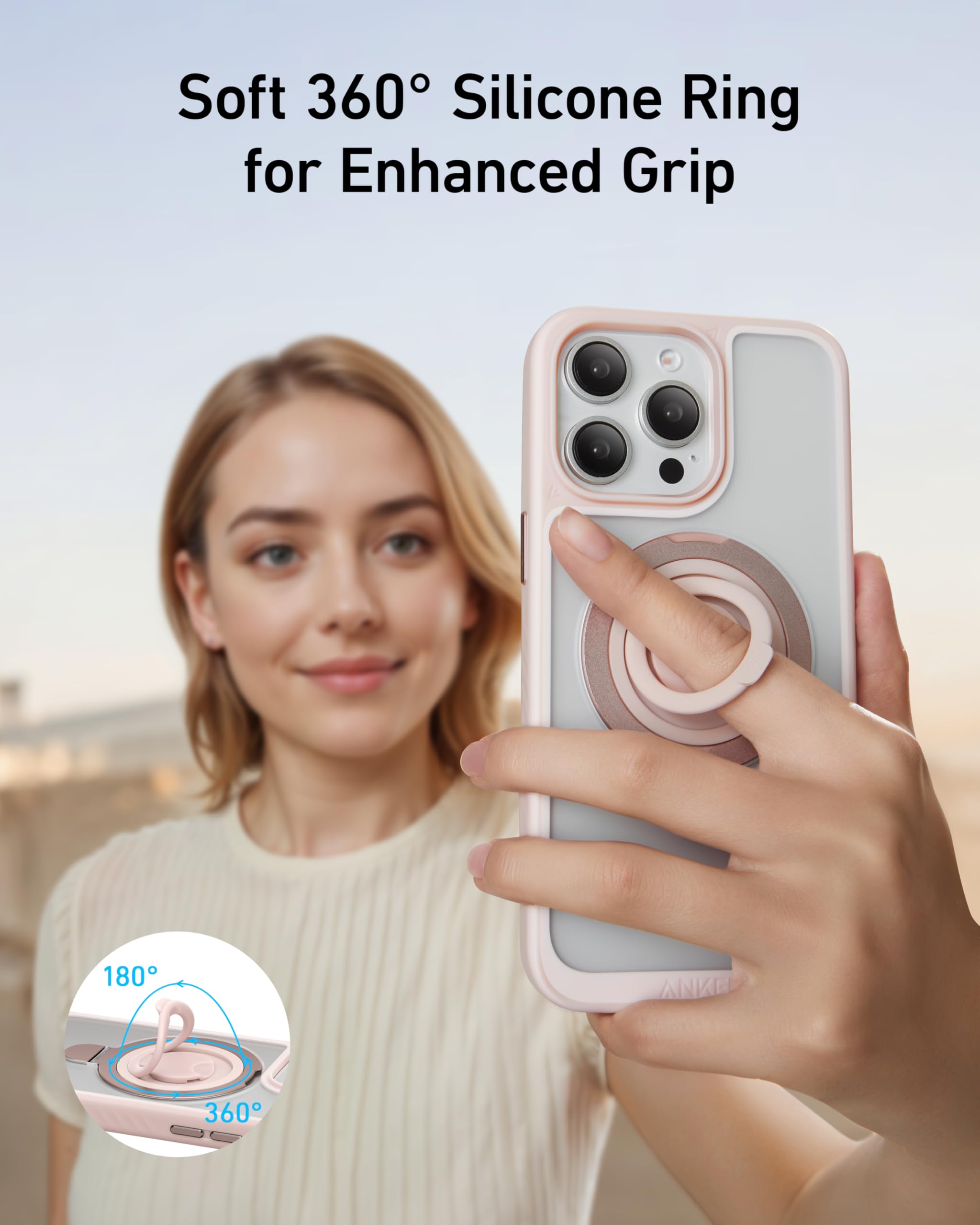 Foto 4 pulgar | Funda De Teléfono Anker Maggo Magnética Con Soporte Para Iphone 15 Pro Max - Venta Internacional.