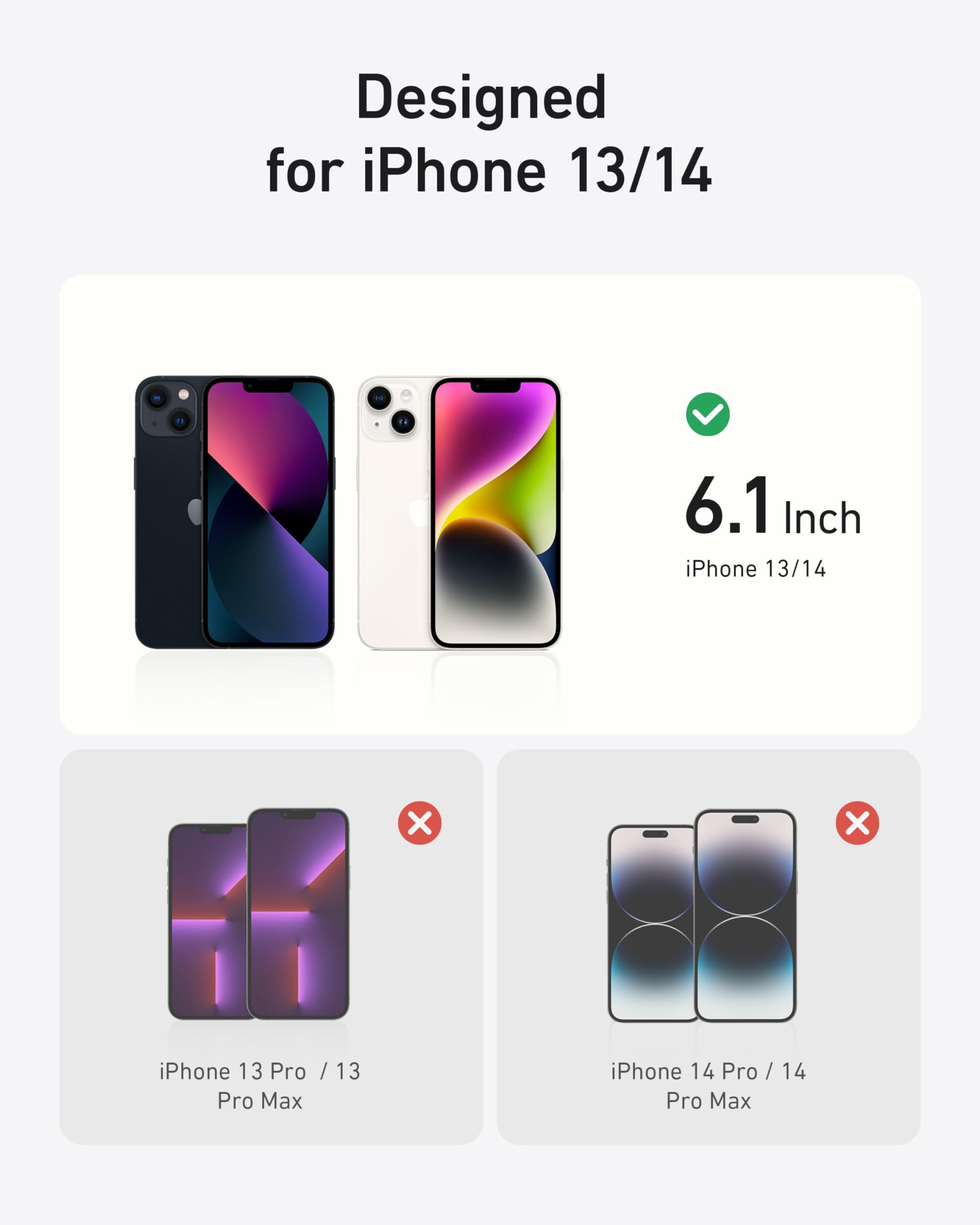 Foto 7 pulgar | Funda Anker Black Con Forma De Anillo Magnético Para Iphone 13/14 - Venta Internacional.