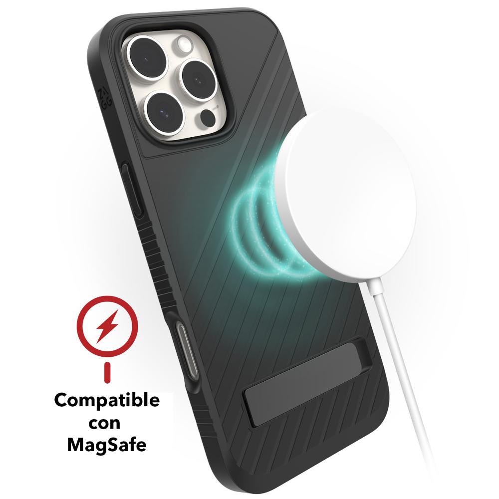 Foto 6 pulgar | Funda Zagg Denali Con Soporte Y Magsafe Para Iphone 16 Pro Max