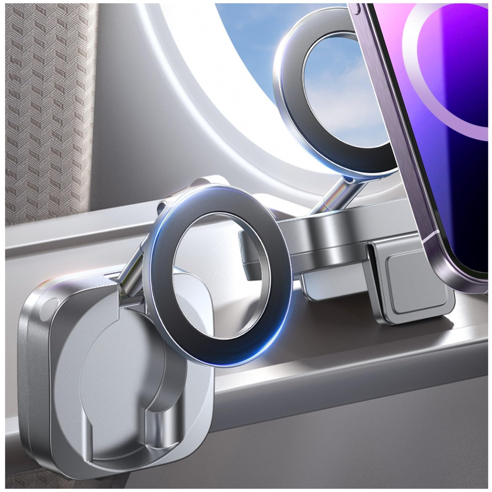 Soporte Para Teléfono Lisen Silver Airplane Travel Essentials - Venta Internacional.