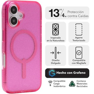 Foto 2 | Funda Zagg Milan Snap Glitter Para Iphone 16 Plus