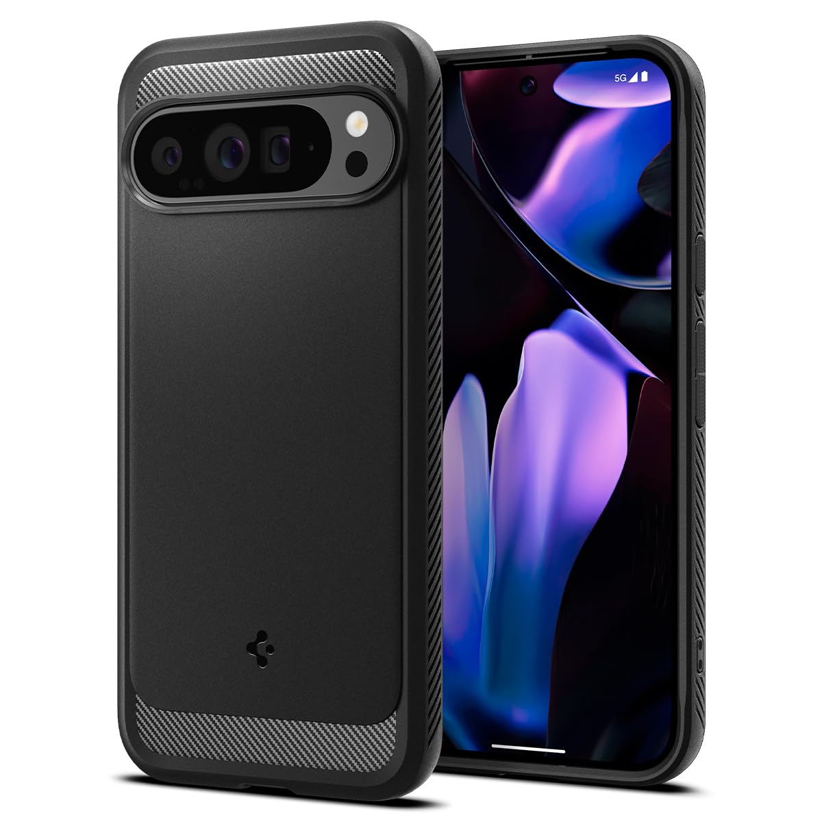 Foto 2 pulgar | Funda Spigen Rugged Armor Para Pixel 9 Pro Xl (2024), Color Negro - Venta Internacional.