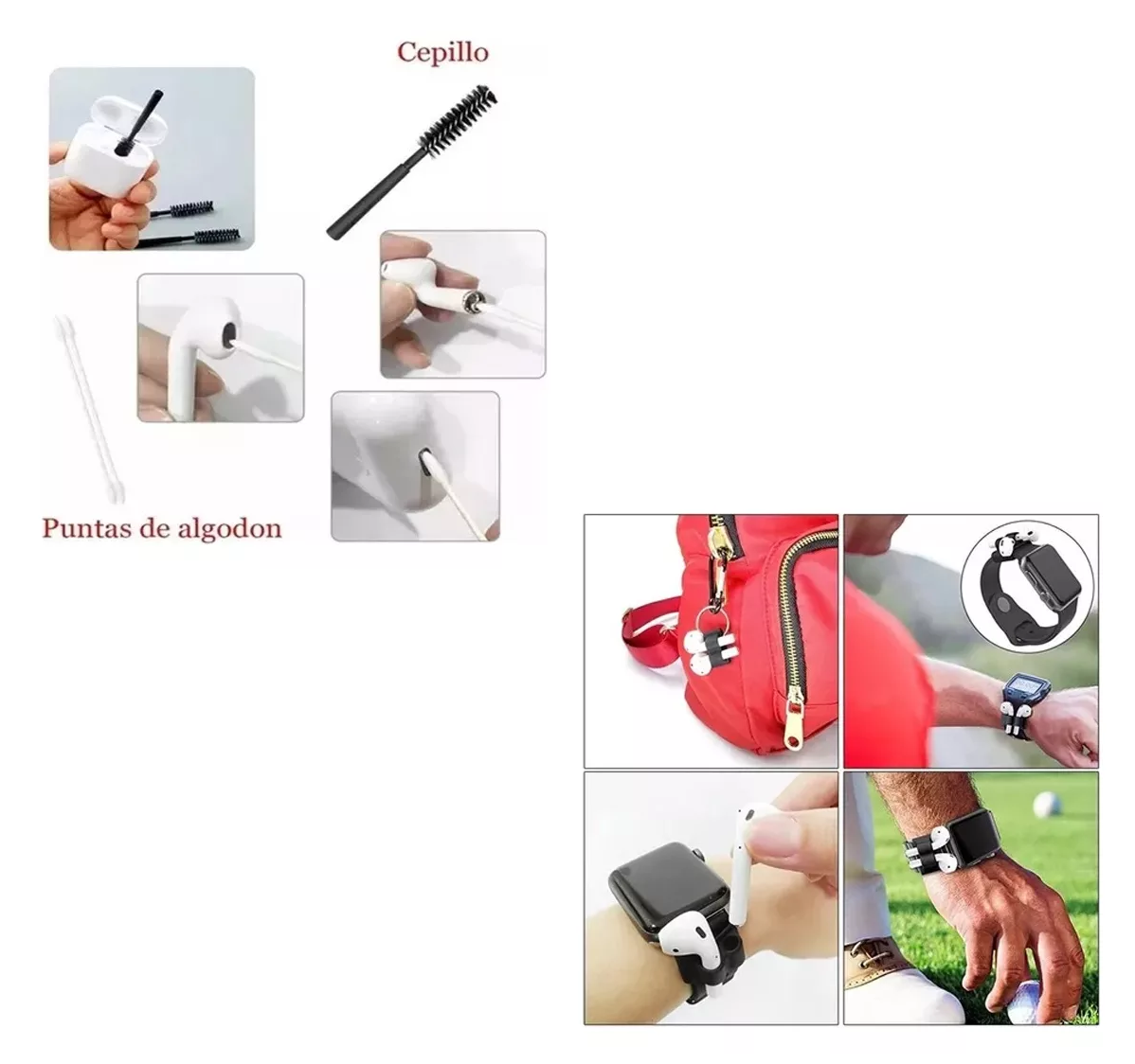 Foto 4 pulgar | Accesorios 8 En 1 , Airpod 1 2 3 Pro Compatible Negro