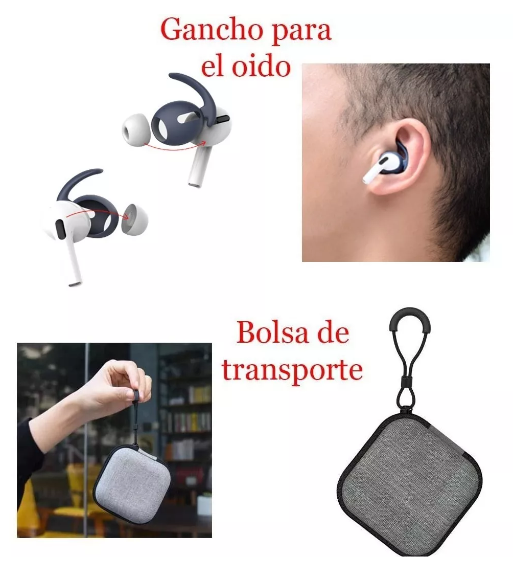 Foto 5 pulgar | Kit De Accesorios 8 En 1 Para Airpods1/2  Pro2 Fundas, Case Azul