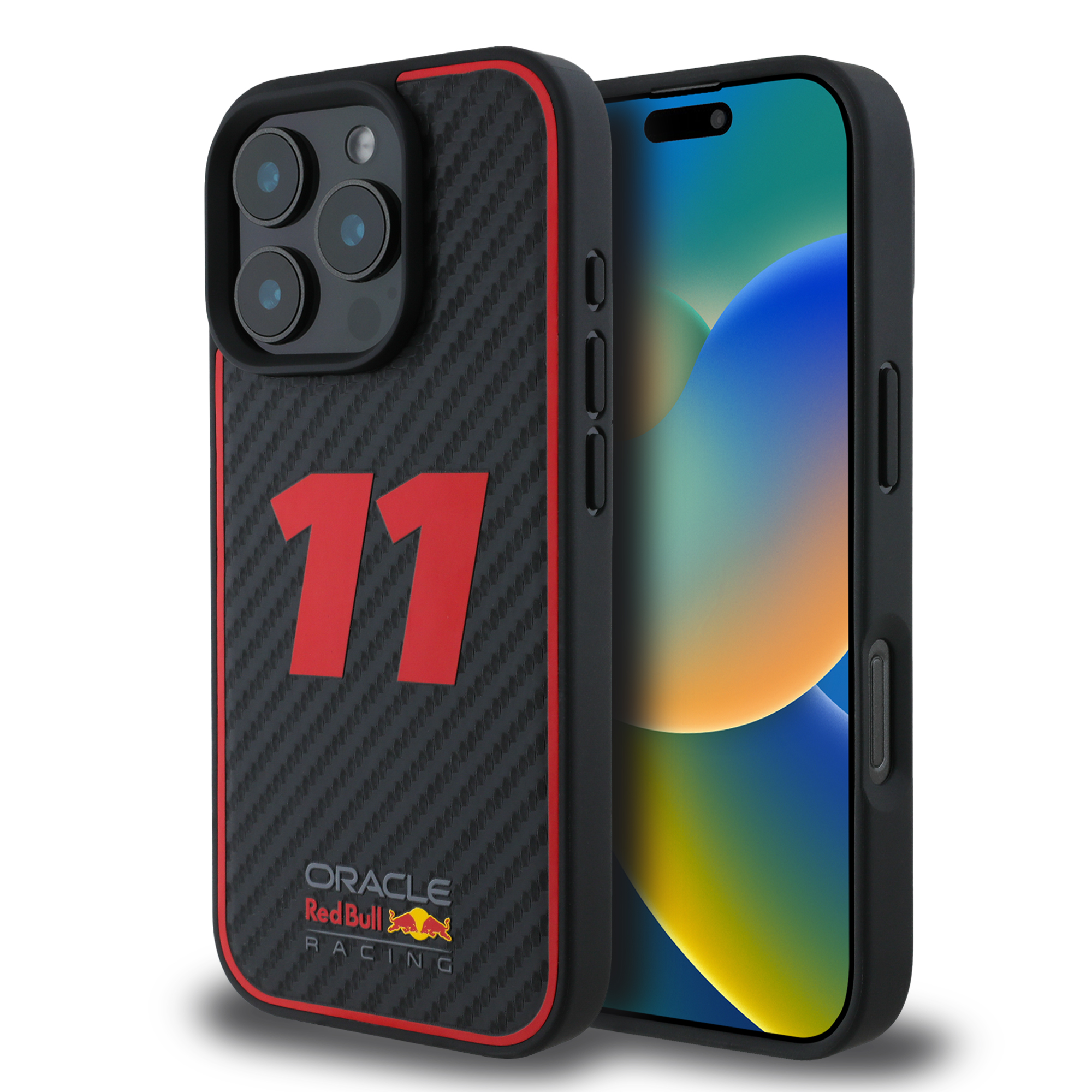 Foto 2 pulgar | Funda Red Bull Fibra Carbono Para Iphone 16 Pro Max - Negro