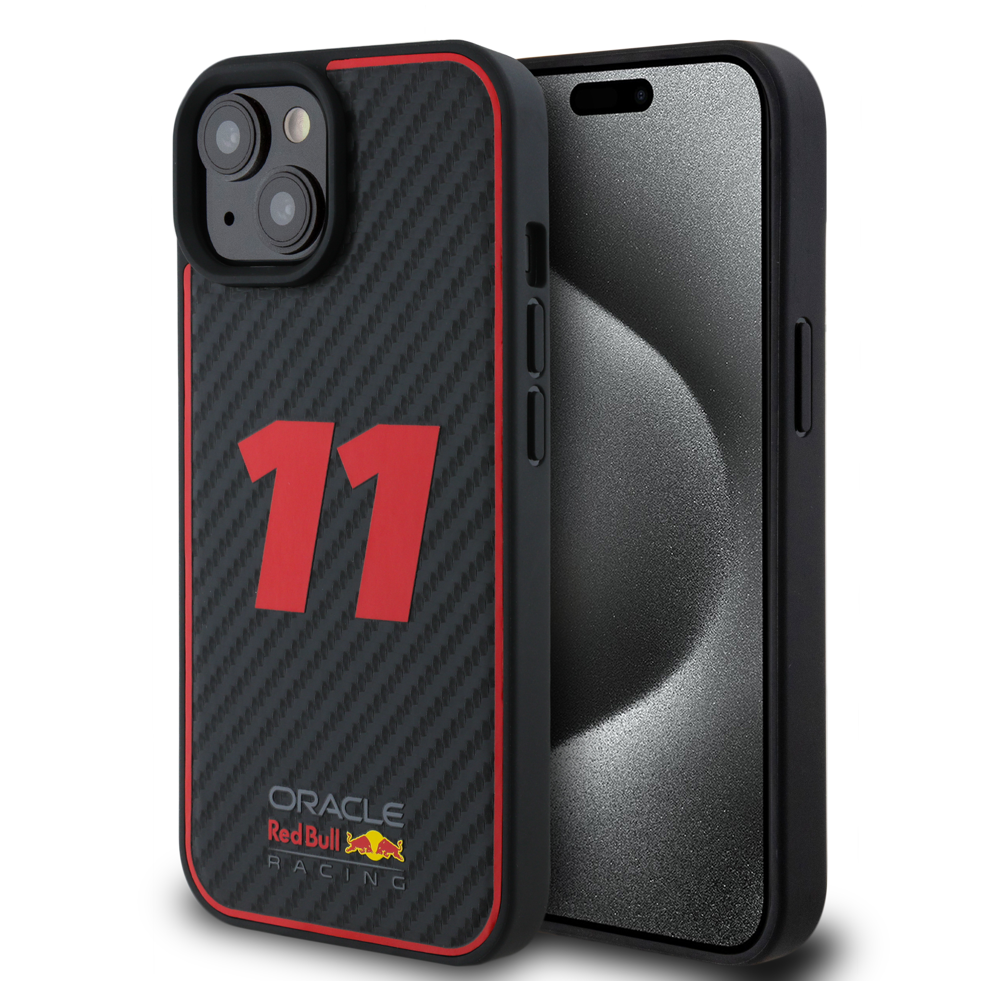 Foto 2 pulgar | Funda Red Bull Fibra De Carbono Para Iphone 15 - Negro
