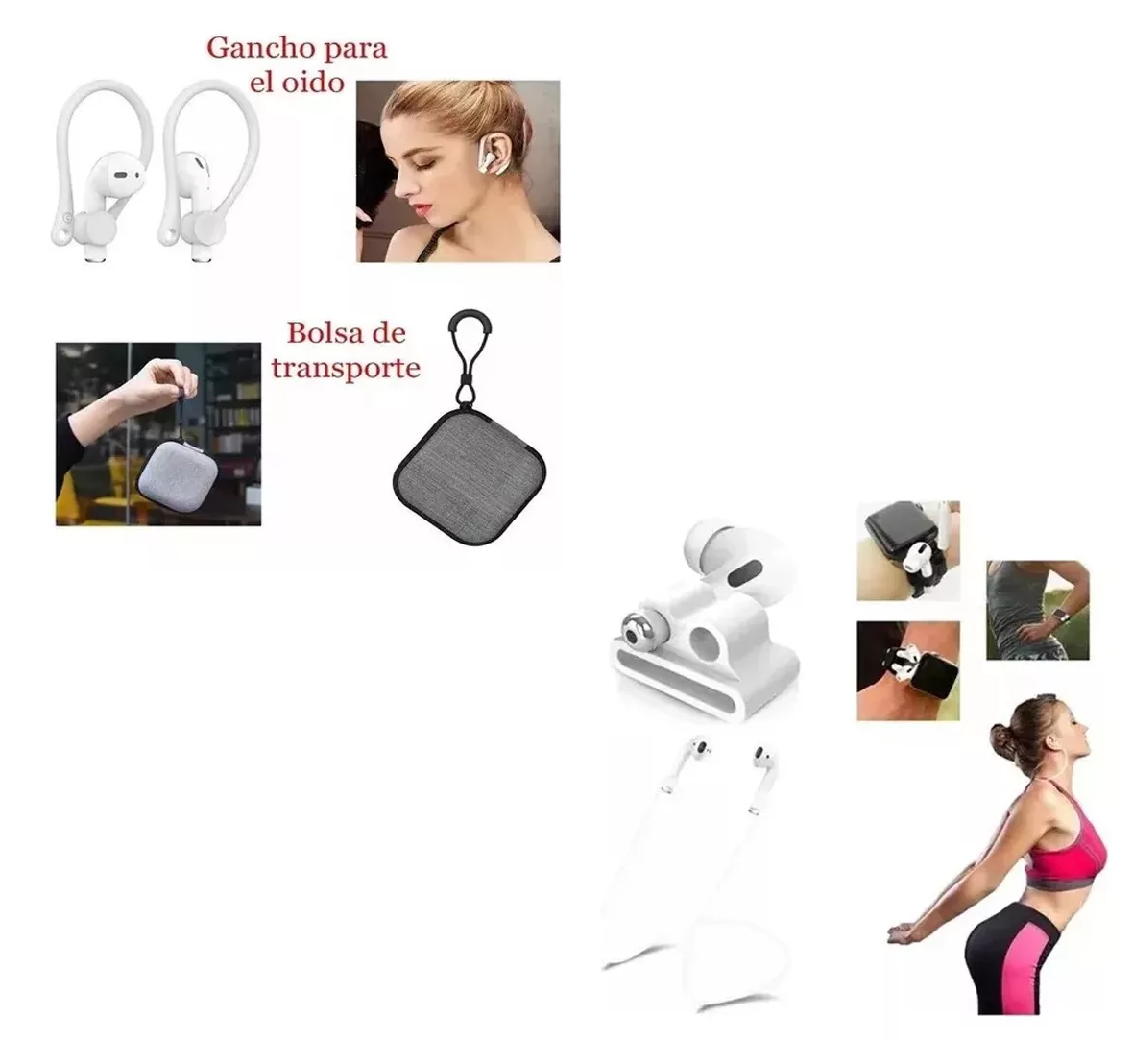 Foto 5 pulgar | Accesorios 8 En 1 , Airpod 1 2 3 Pro Compatible Blanco