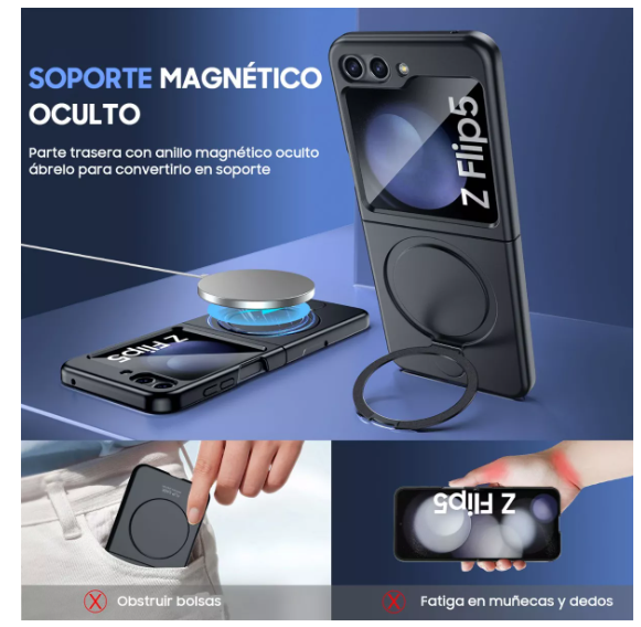 Foto 3 | Funda Wünd  Para Samsung Galaxy Z Flip 5 Soporte Magnético 2023