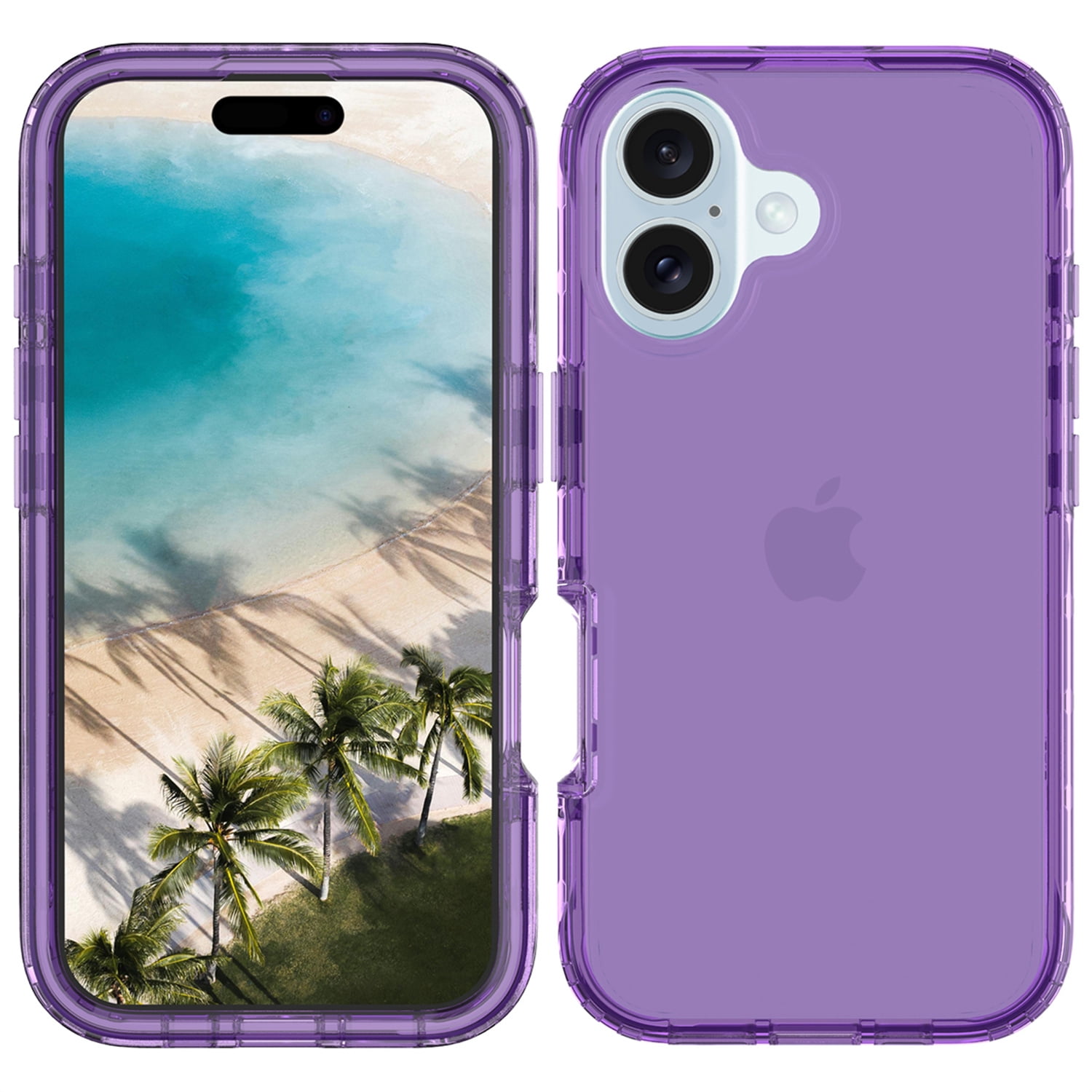 Funda Protectora Púrpura Resistente a los Golpes para iPhone 16 - Venta Internacional