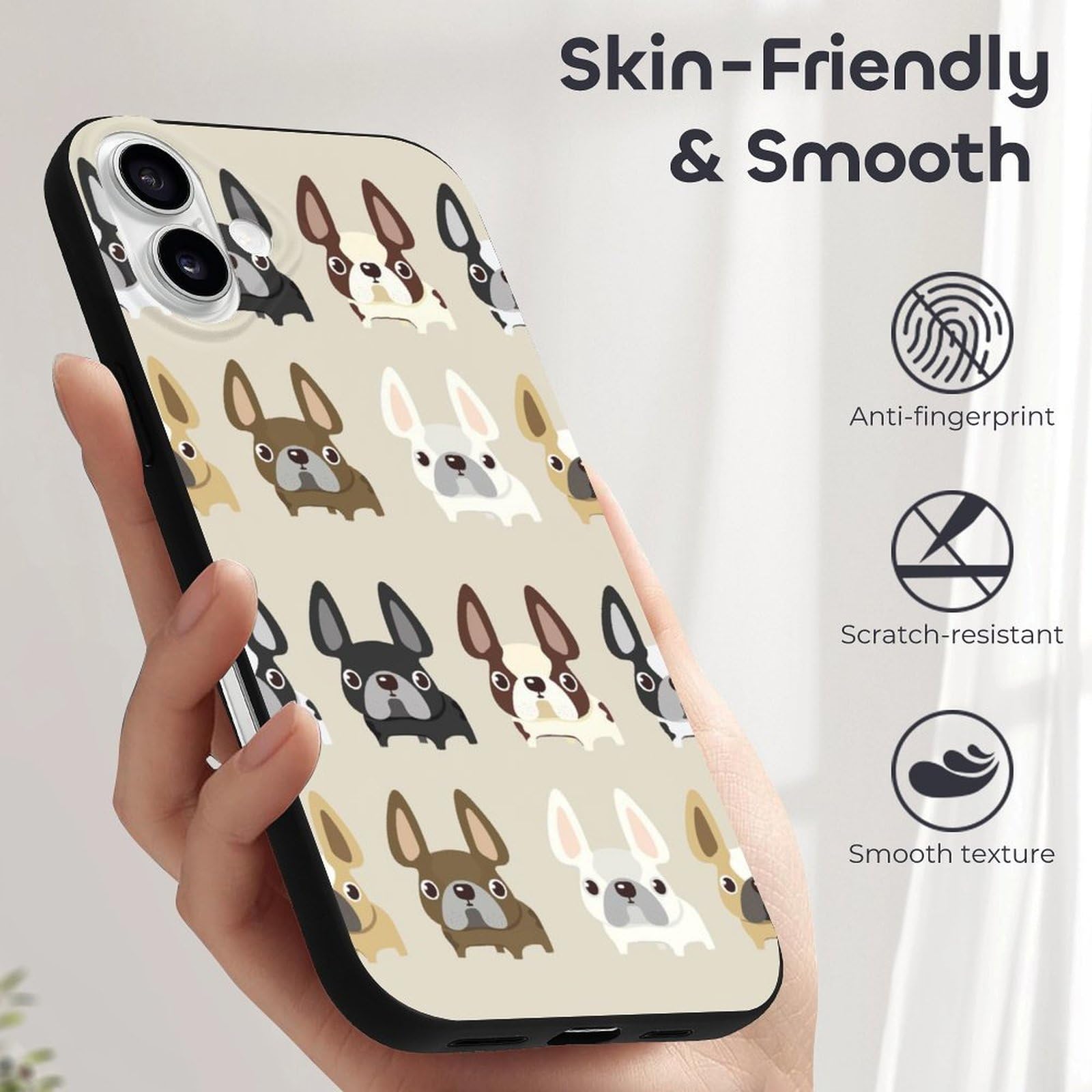 Foto 7 pulgar | Funda Para Teléfono French Bulldog Compatible Con Iphone 16 Plus - Venta Internacional.