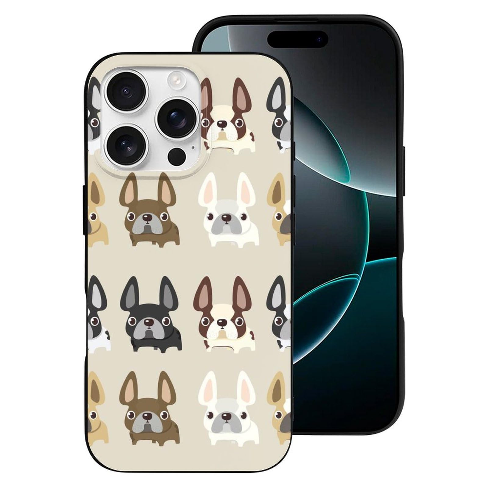 Foto 3 pulgar | Funda Para Teléfono Móvil French Bulldog Slim Compatible Con Iphone 16 Pro - Venta Internacional.