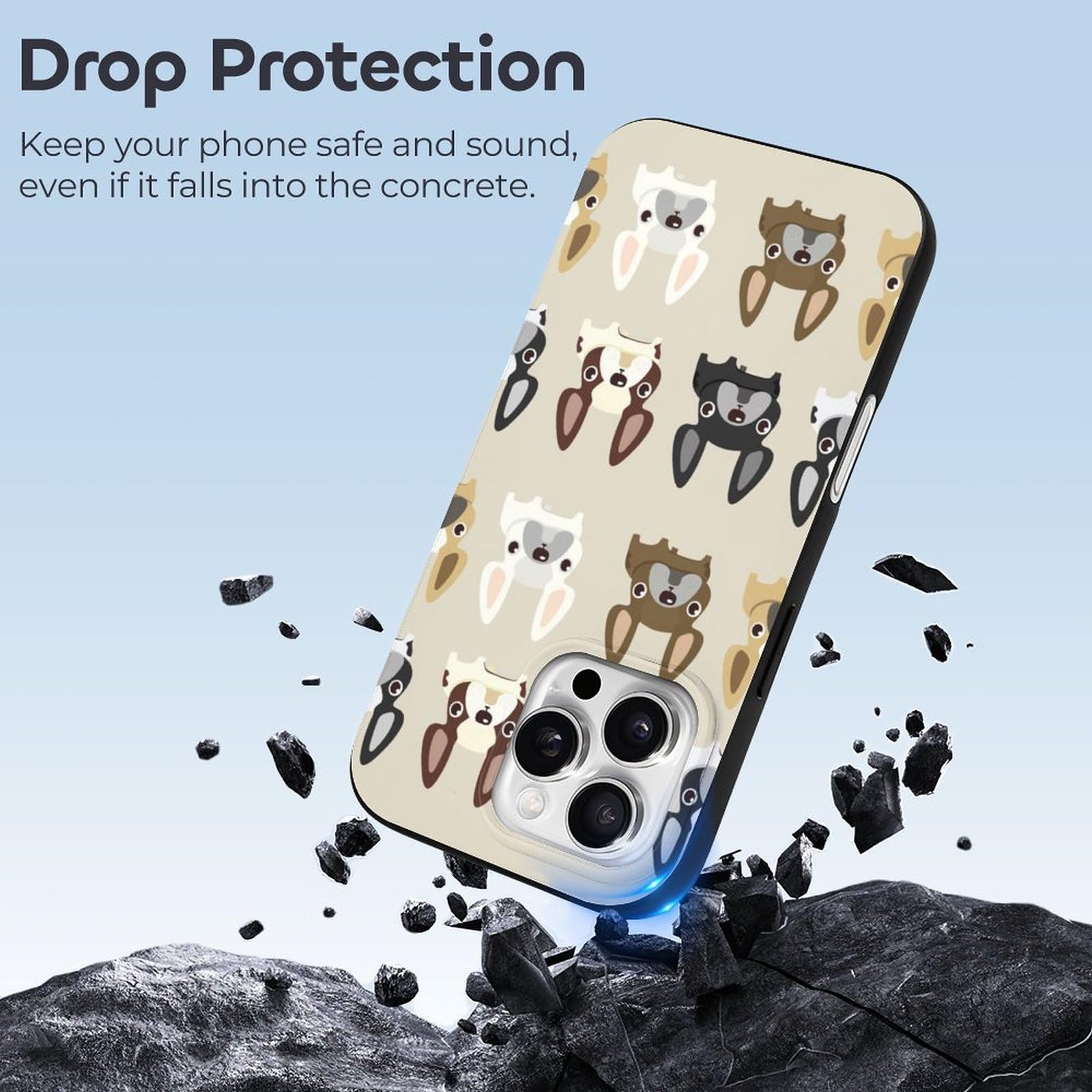 Foto 5 pulgar | Funda Para Teléfono Móvil French Bulldog Slim Compatible Con Iphone 16 Pro - Venta Internacional.