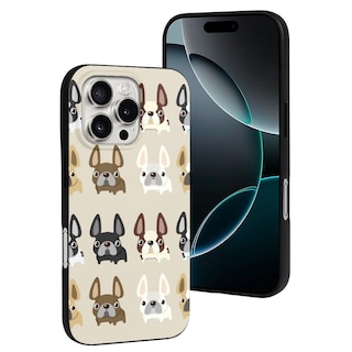 Foto 5 | Funda Para Teléfono Móvil French Bulldog Slim Compatible Con Iphone 16 Pro - Venta Internacional.