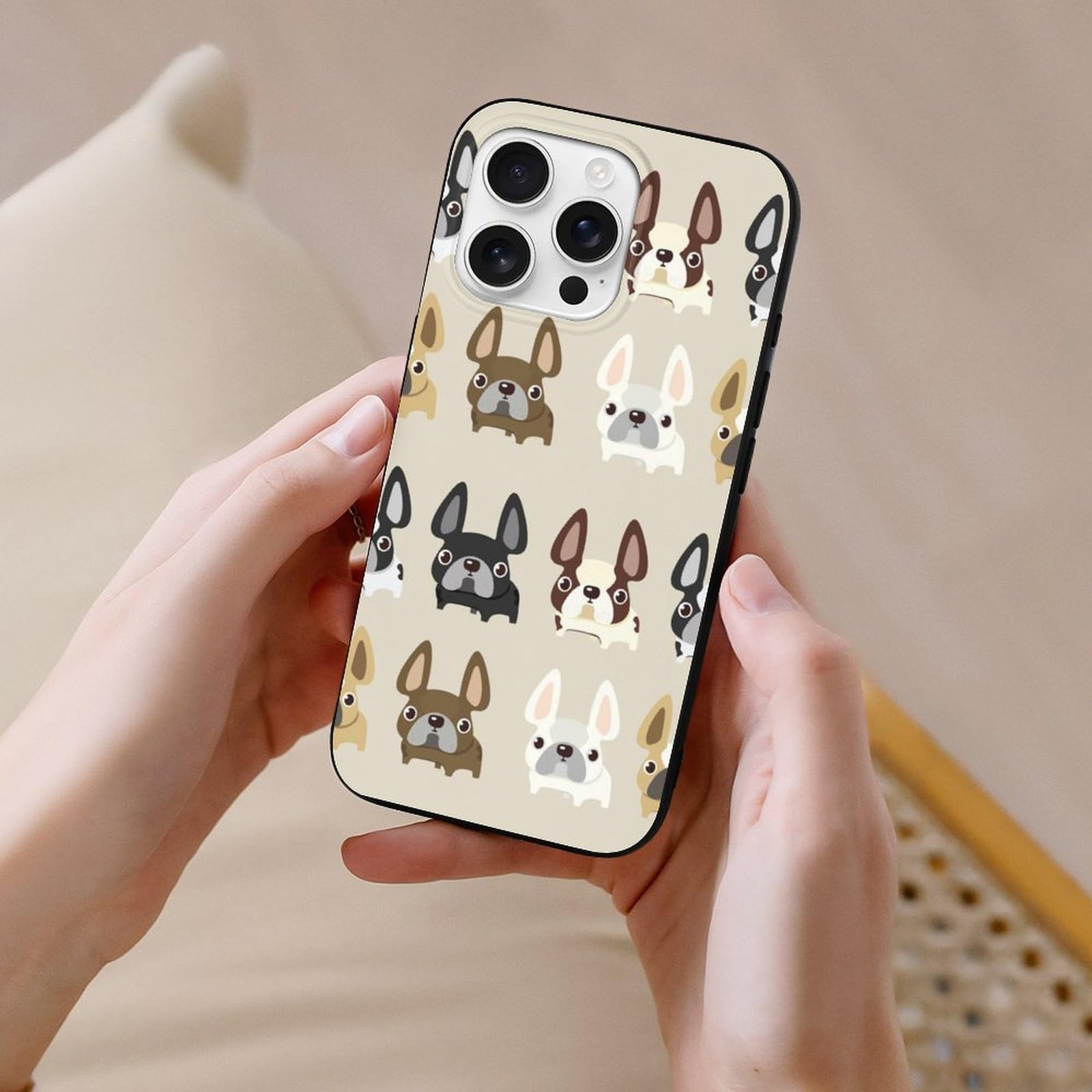 Foto 8 pulgar | Funda Para Teléfono Móvil French Bulldog Slim Compatible Con Iphone 16 Pro - Venta Internacional.