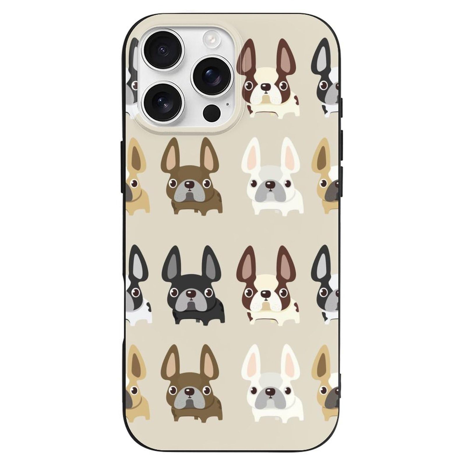 Foto 2 pulgar | Funda Para Teléfono French Bulldog Compatible Con Iphone 16 Pro Max - Venta Internacional.
