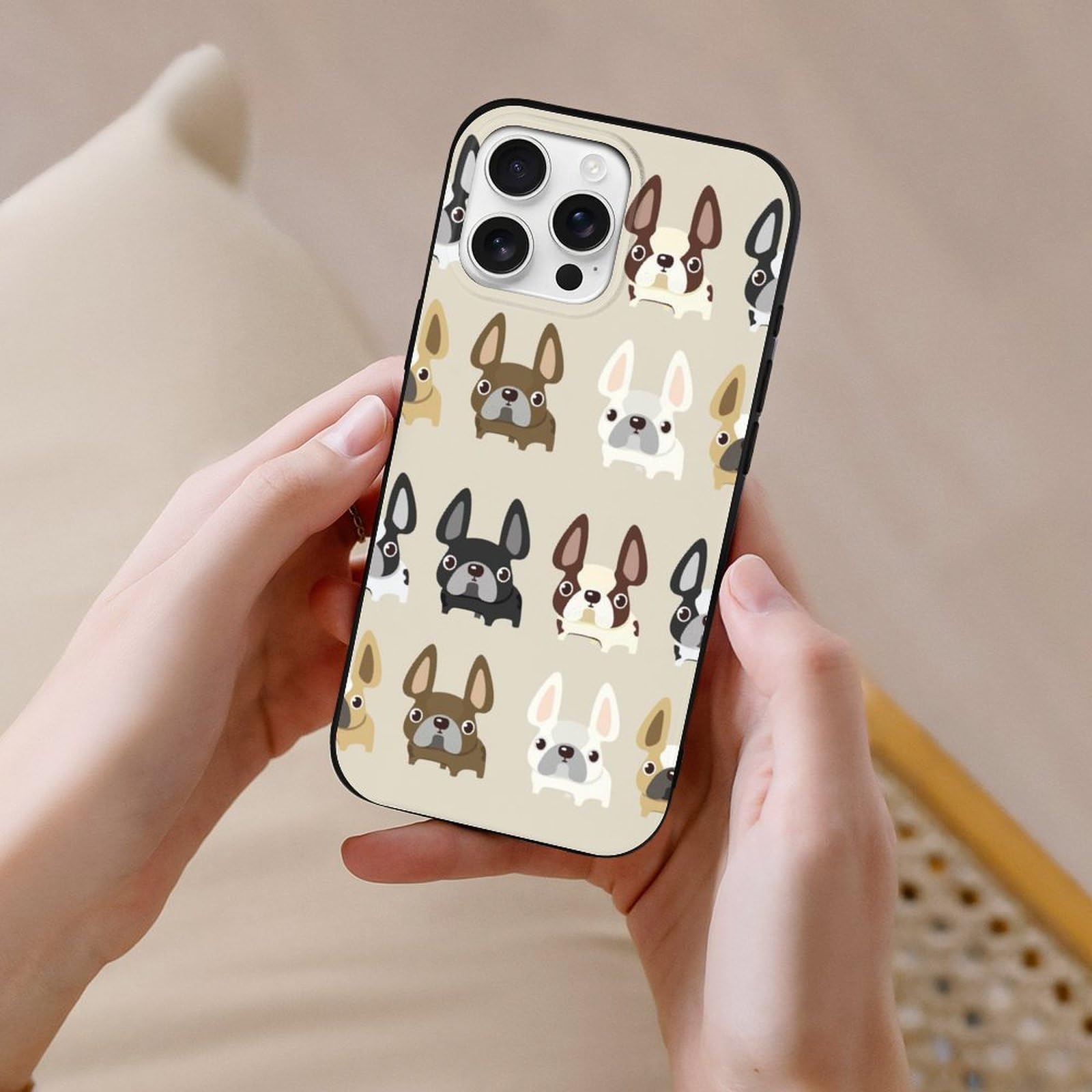Foto 8 pulgar | Funda Para Teléfono French Bulldog Compatible Con Iphone 16 Pro Max - Venta Internacional.
