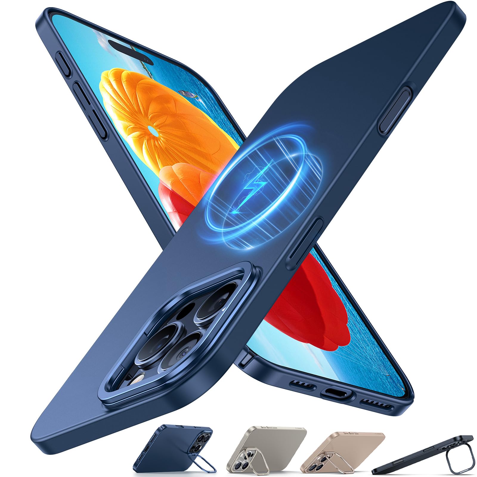 Foto 2 pulgar | Funda De Teléfono Torras Magnetic Slim Fit Con Soporte Para Iphone 16 Pro Max - Venta Internacional.