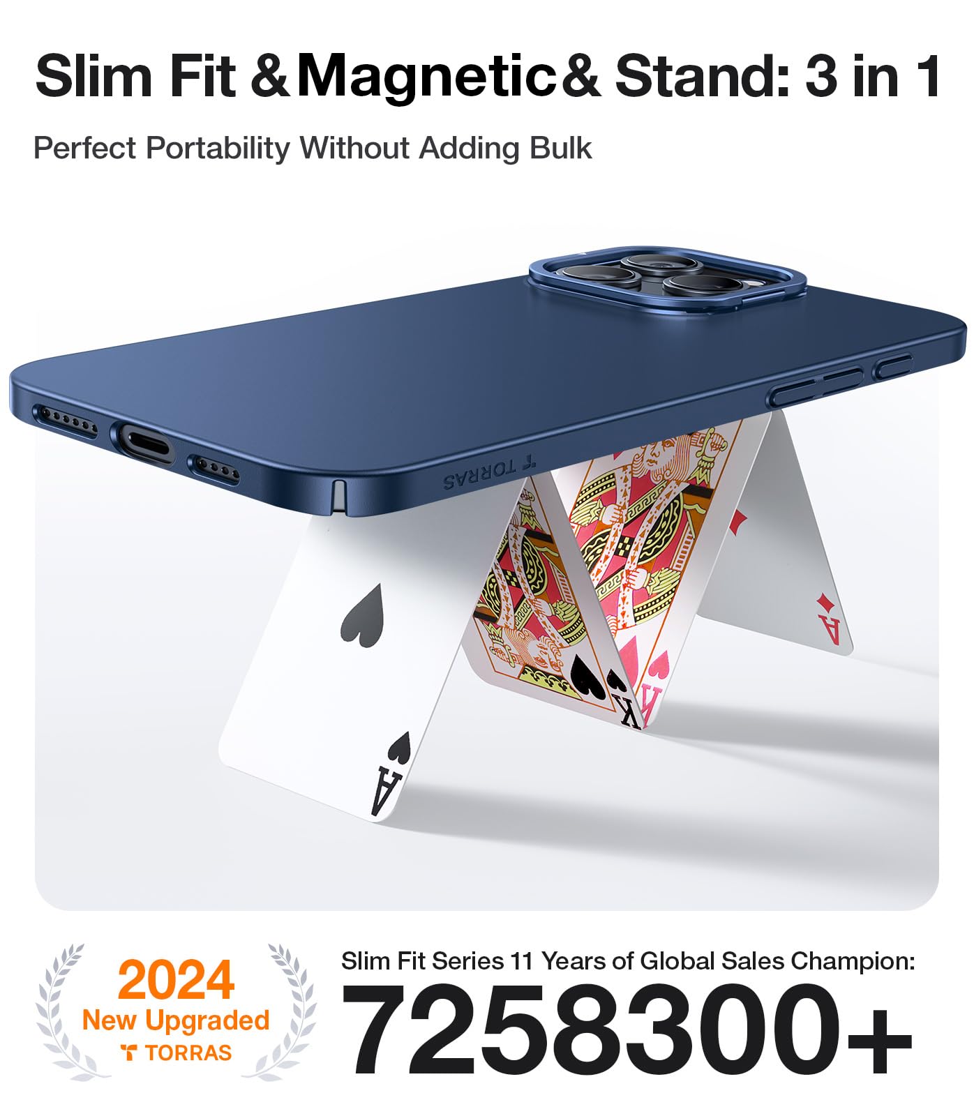 Foto 2 | Funda De Teléfono Torras Magnetic Slim Fit Con Soporte Para Iphone 16 Pro Max - Venta Internacional.
