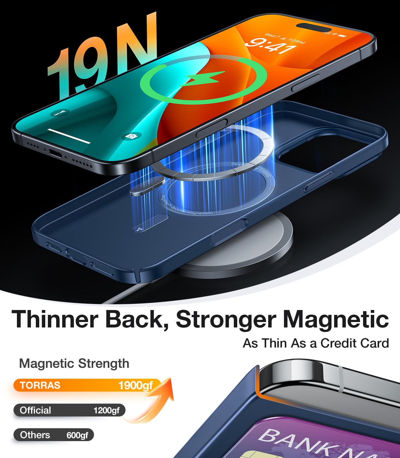 Foto 4 pulgar | Funda De Teléfono Torras Magnetic Slim Fit Con Soporte Para Iphone 16 Pro Max - Venta Internacional.