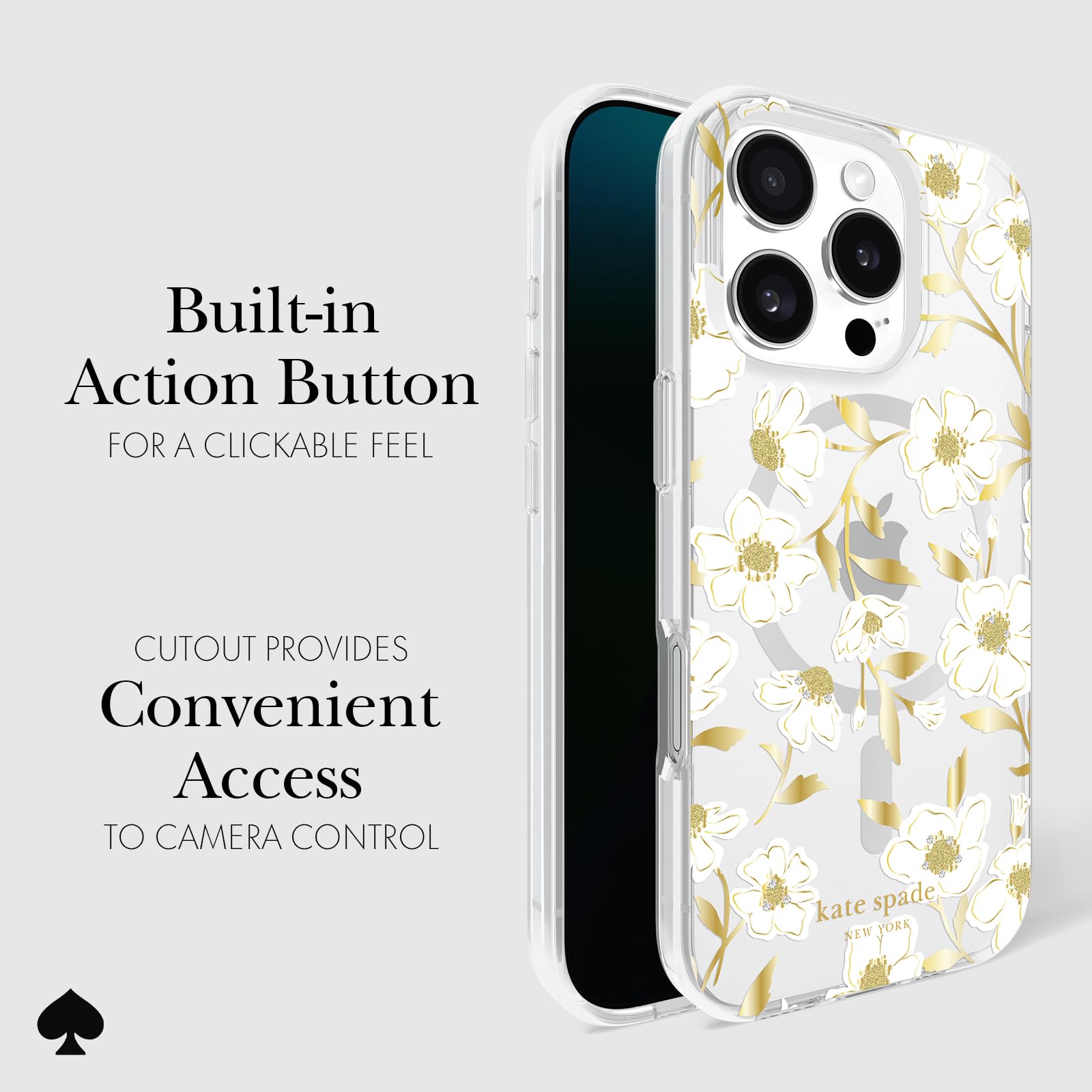 Foto 5 pulgar | Funda De Teléfono Kate Spade New York Para Iphone 16 Pro Sunshine Floral - Venta Internacional.