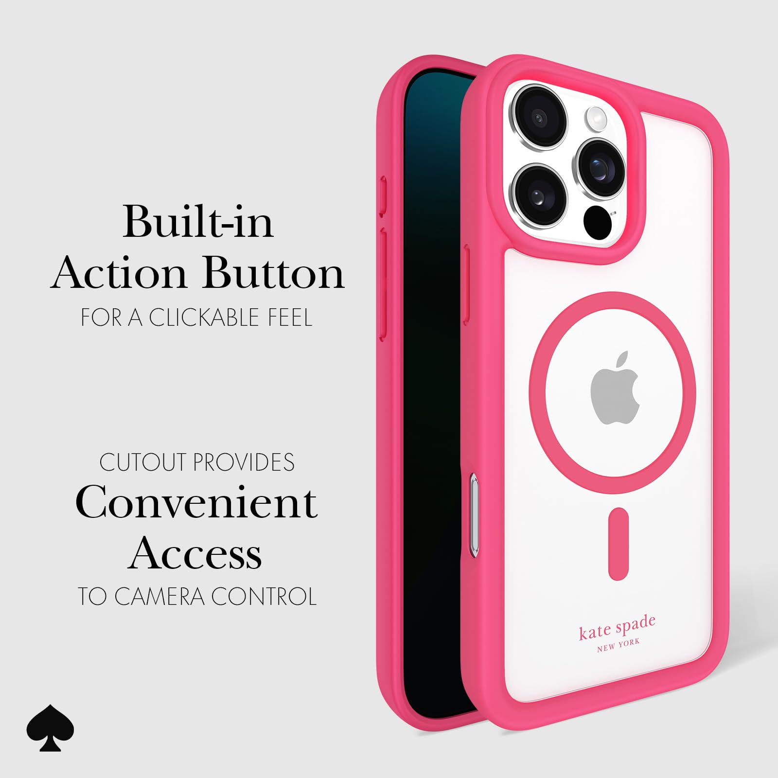 Foto 5 pulgar | Funda De Teléfono Kate Spade New York Para Iphone 16 Pro Max Pom Pom Pink - Venta Internacional.