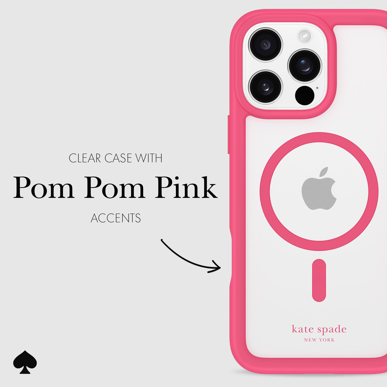 Foto 6 pulgar | Funda De Teléfono Kate Spade New York Para Iphone 16 Pro Max Pom Pom Pink - Venta Internacional.