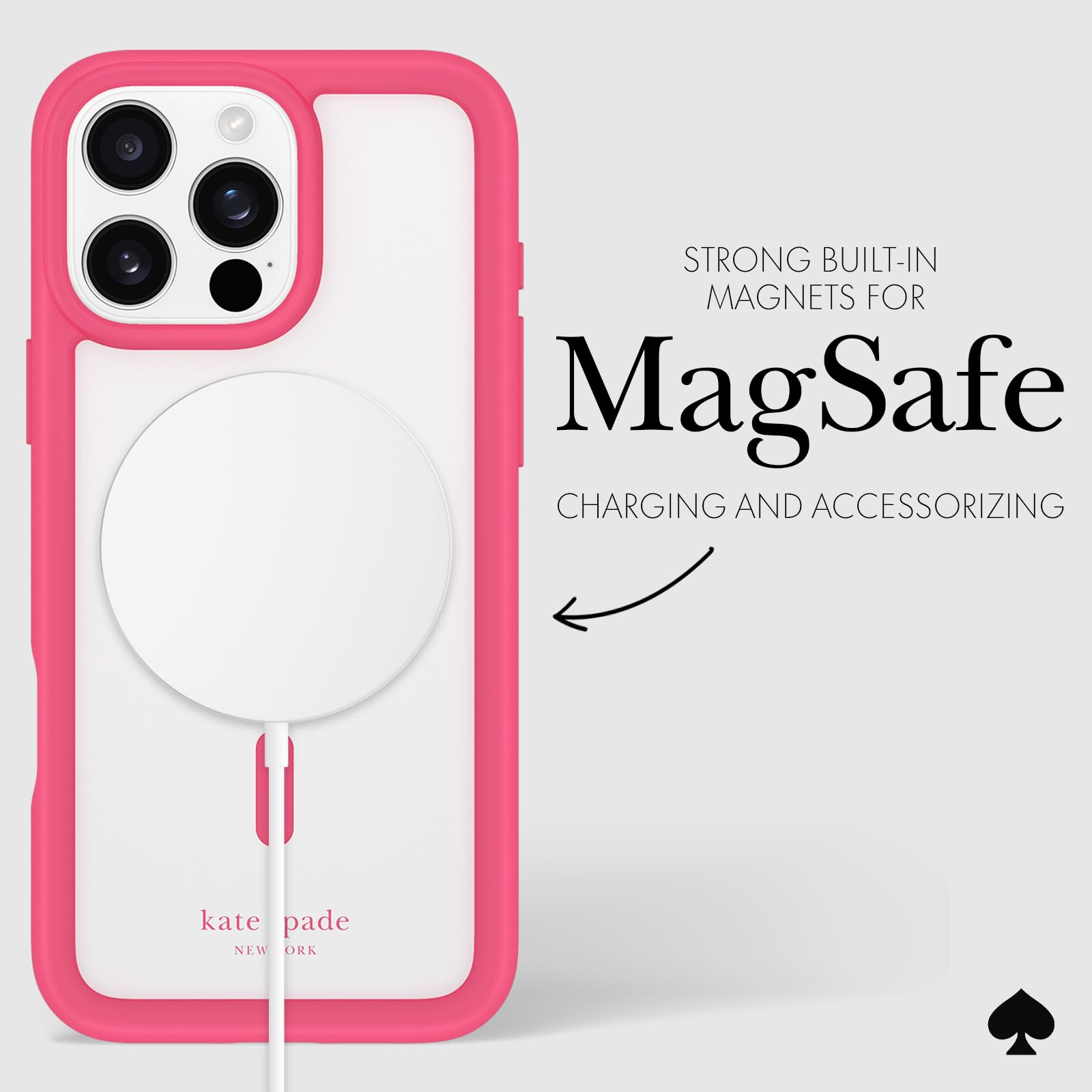 Foto 7 pulgar | Funda De Teléfono Kate Spade New York Para Iphone 16 Pro Max Pom Pom Pink - Venta Internacional.