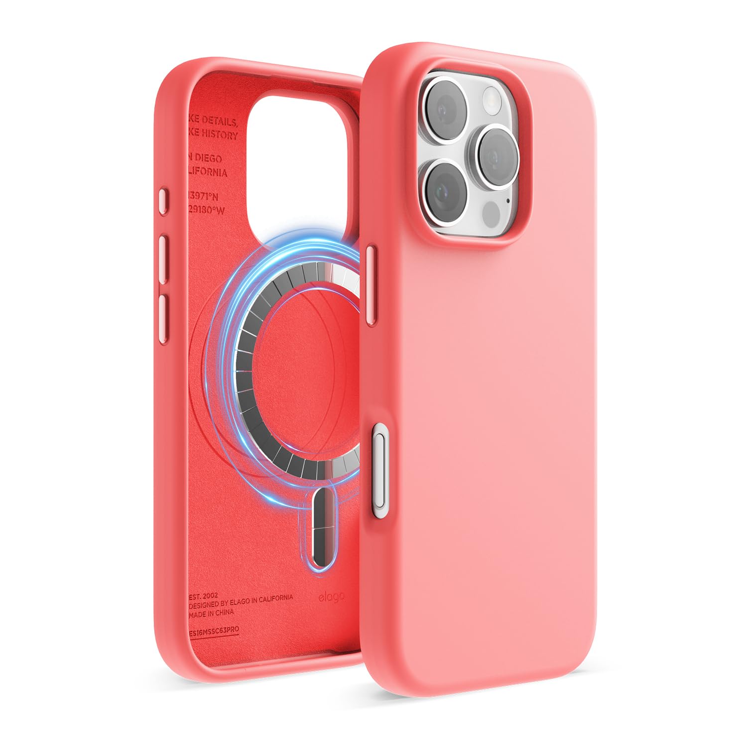 Foto 2 pulgar | Funda Elago De Silicona Magnética Para Iphone 16 Pro De 6,3 Pulgadas, Color Rosa - Venta Internacional.