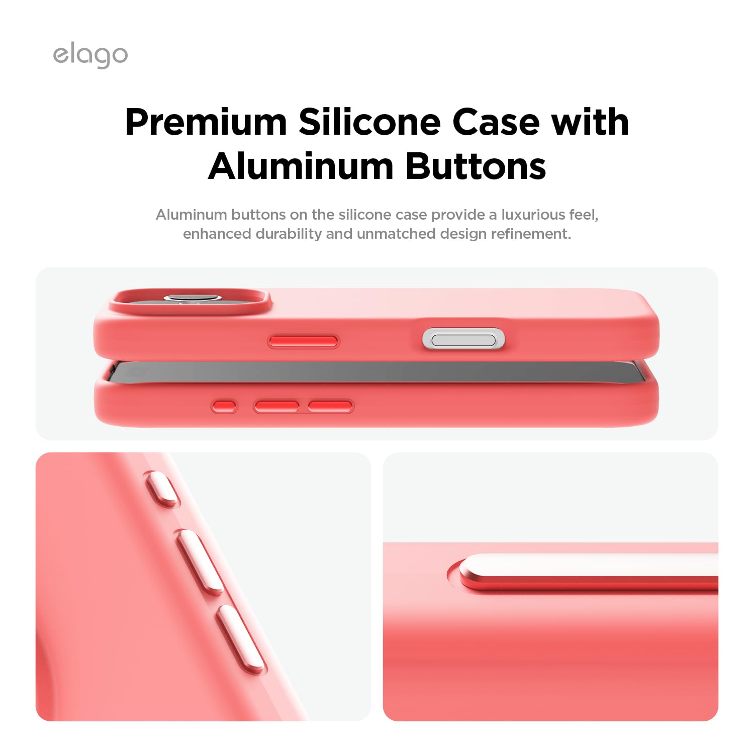 Foto 4 pulgar | Funda Elago De Silicona Magnética Para Iphone 16 Pro De 6,3 Pulgadas, Color Rosa - Venta Internacional.
