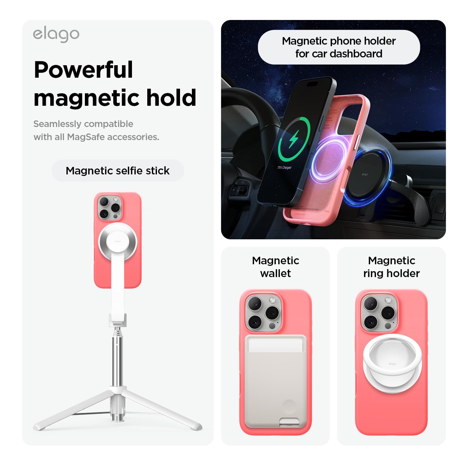 Foto 5 pulgar | Funda Elago De Silicona Magnética Para Iphone 16 Pro De 6,3 Pulgadas, Color Rosa - Venta Internacional.