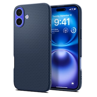 Foto 1 | Funda Spigen Liquid Air Para Iphone 16 Plus, Color Azul Marino - Venta Internacional.